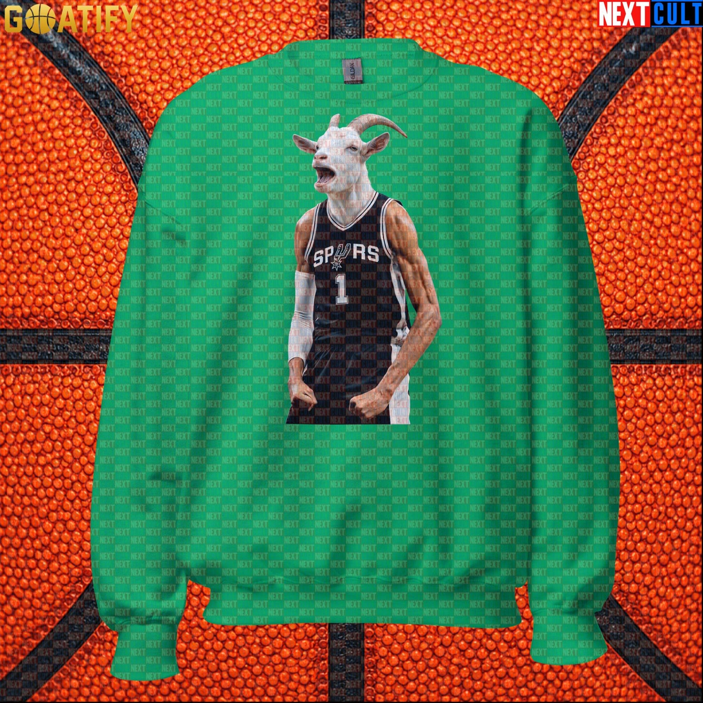 Sweatshirt Victor Wembanyama GOAT Basketball Crewneck for Spurs Fans Funny NBA Sports Gift | Sweatshirts | ["Basketball", "France", "NBA", "NCB", "San Antonio Spurs", "Victor Wembanyama", "Wemby"]