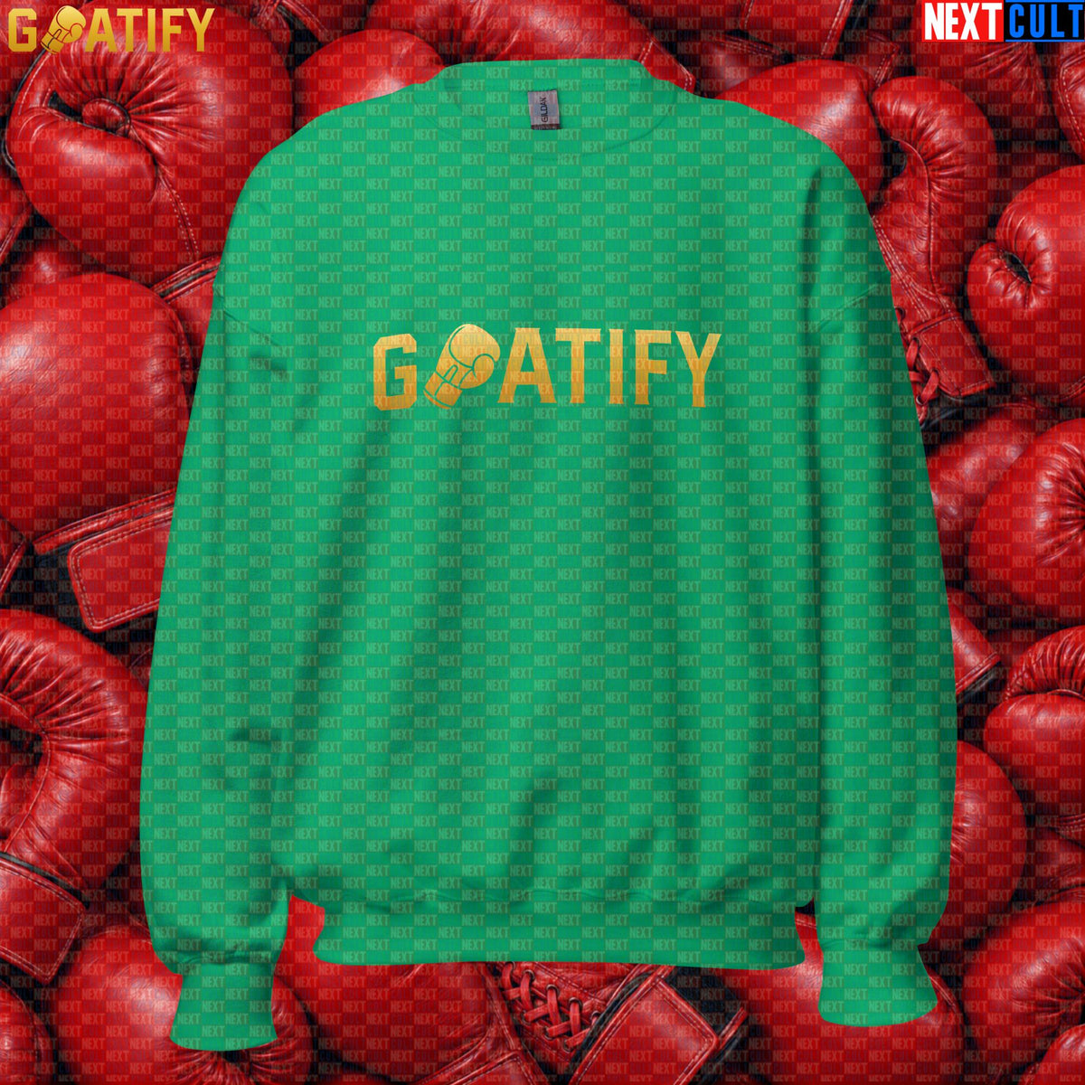 Boxing GOAT Sweatshirt GOATIFY Gold Fight Crewneck for Boxing Fans & Martial Arts Gifts | Sweatshirts | ["Boxing", "Martial Arts", "NCB"]