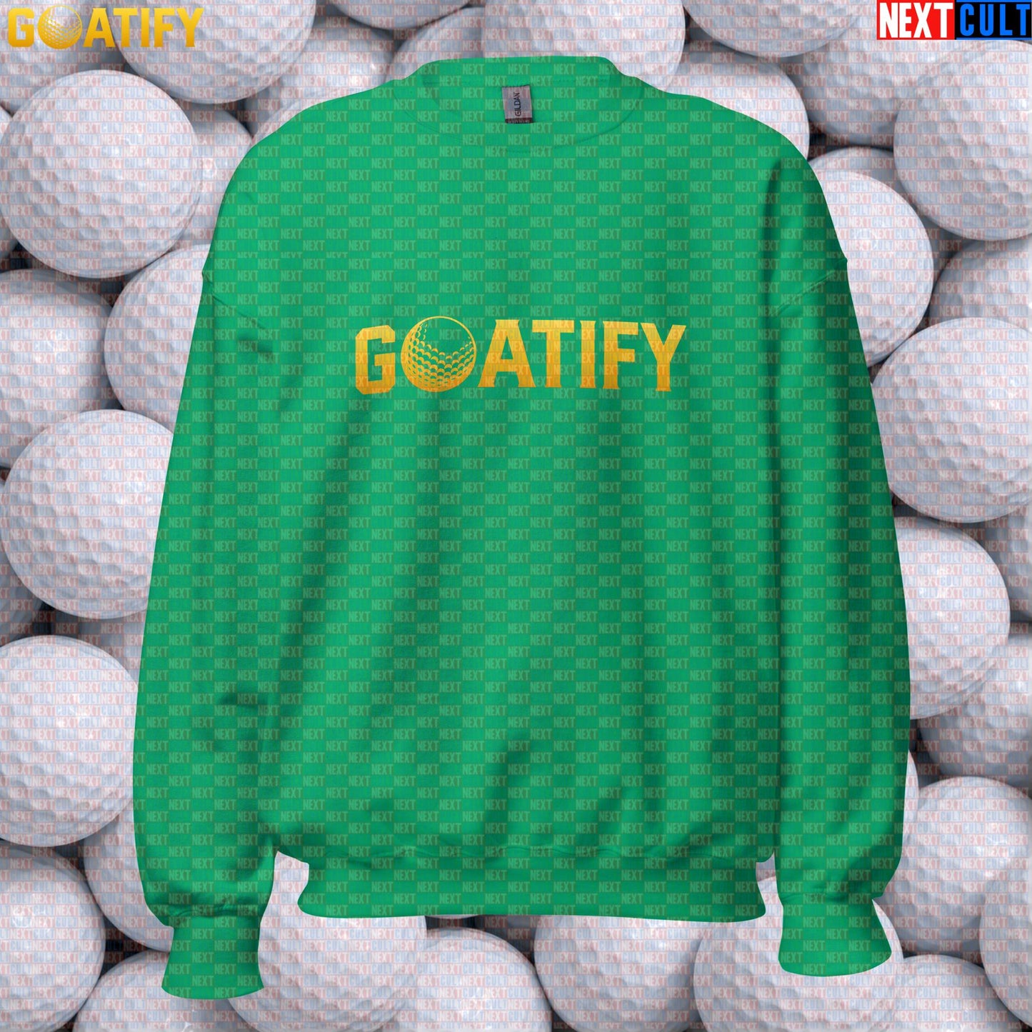 Golf GOAT Sweatshirt Golden Golf Ball Crewneck for Golfers, Sports Fans & Gifts | GOATIFY | Sweatshirts | ["Golf", "NCB", "PGA"]