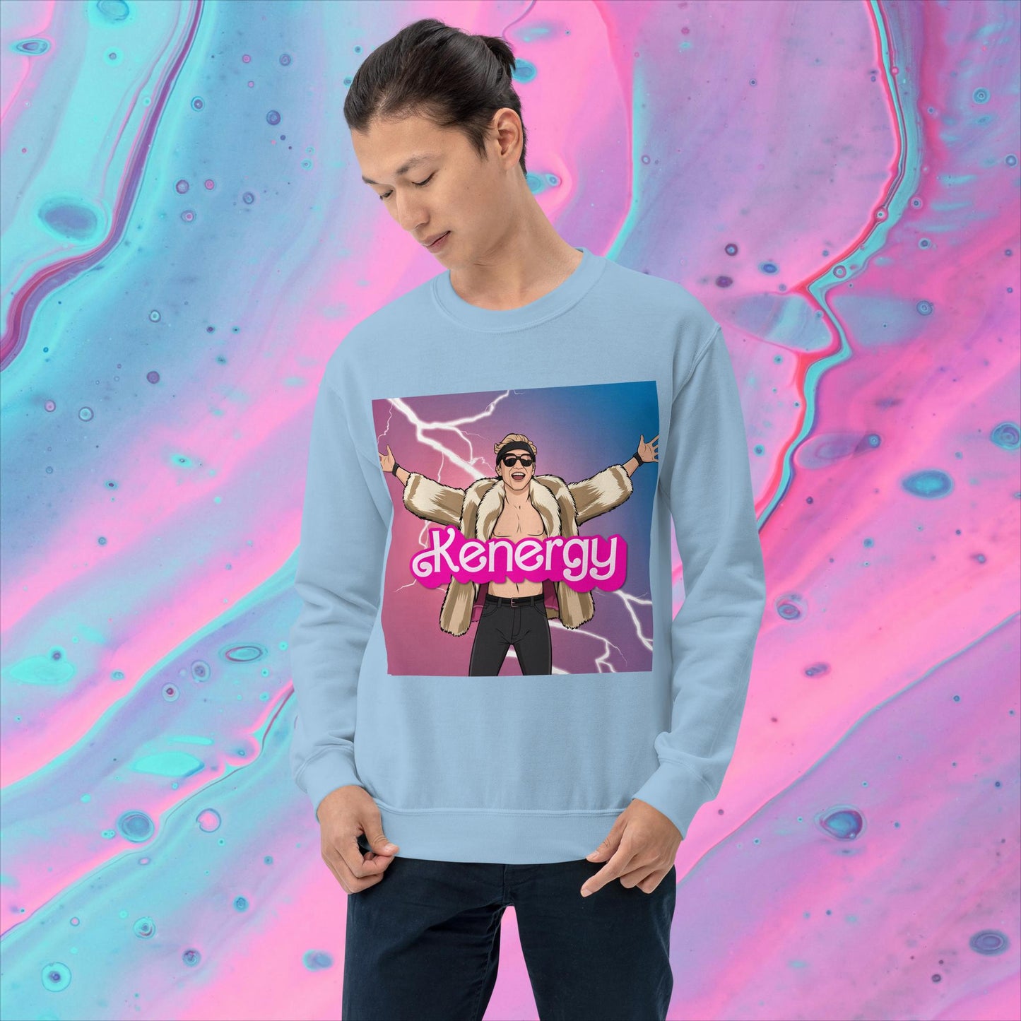 Kenergy Barbie Ryan Gosling Ken Unisex Sweatshirt Next Cult Brand Barbie, Ken, Kenergy, Movies, Ryan Gosling