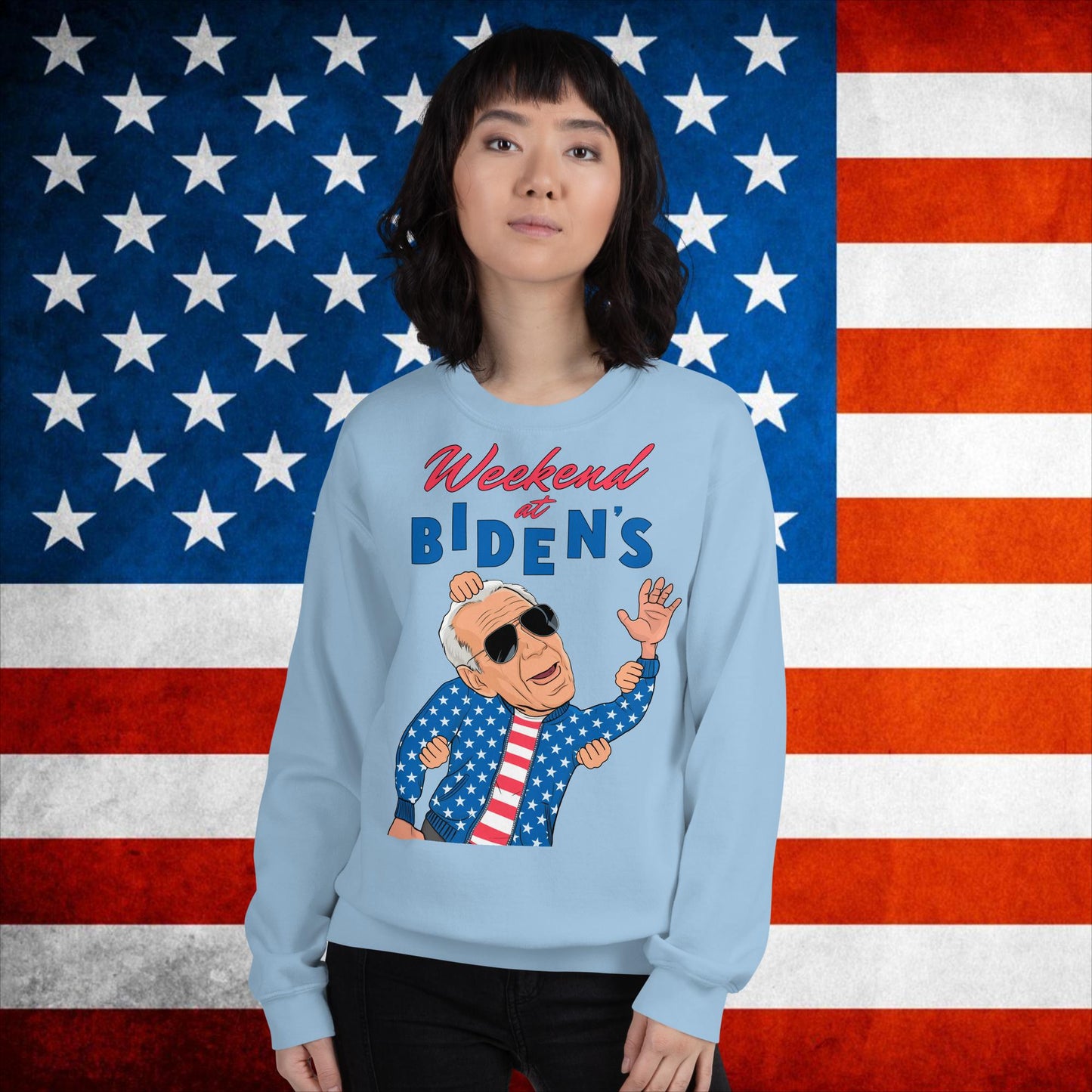 Weekend at Biden's Sweatshirt Joe Biden Meme Jumper Democrat Sweater Republican Jumper Trump Jumper Trump Gift Biden Gift 90s Vintage JumperUnisex Sweatshirt Next Cult Brand