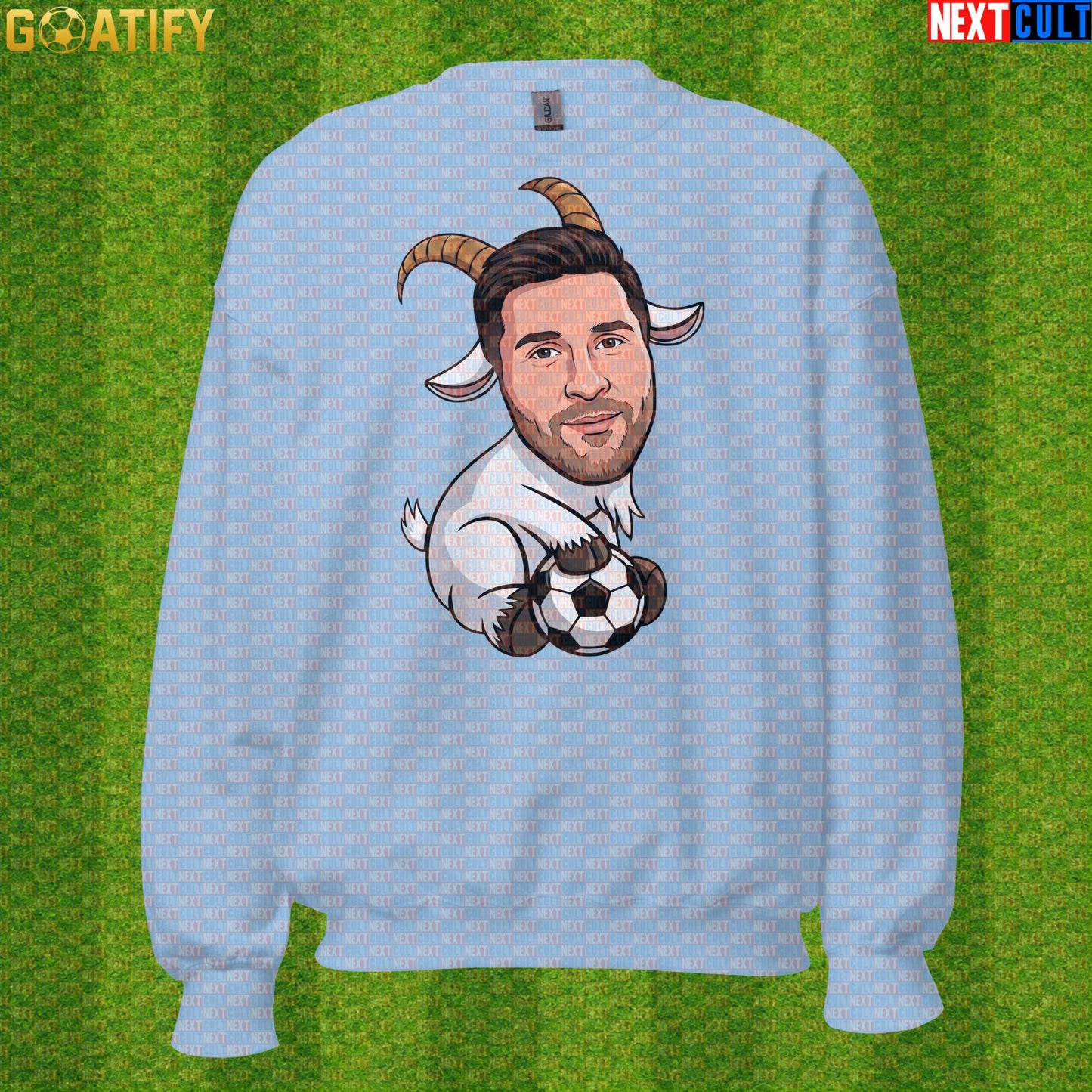 Lionel Messi Sweatshirt - GOAT Soccer Crewneck Gift for Argentina World Cup Football Fans |  | ["Argentina", "Barcelona", "Football", "Inter Miami", "Lionel Messi", "Soccer"]