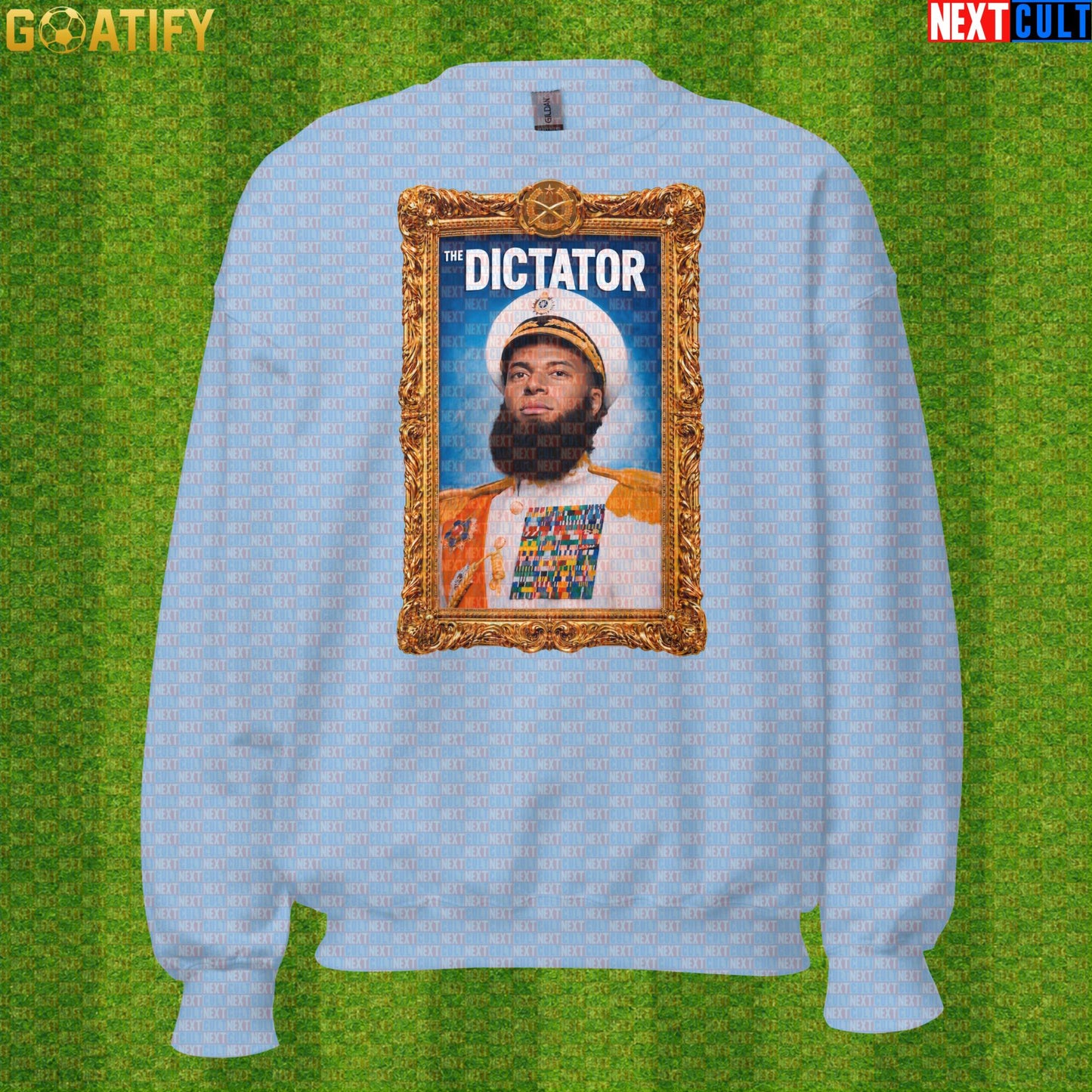 Kylian Mbappe Sweatshirt – Regal El Dictator Soccer Crewneck for France Football Fans Light Blue Next Cult Brand
