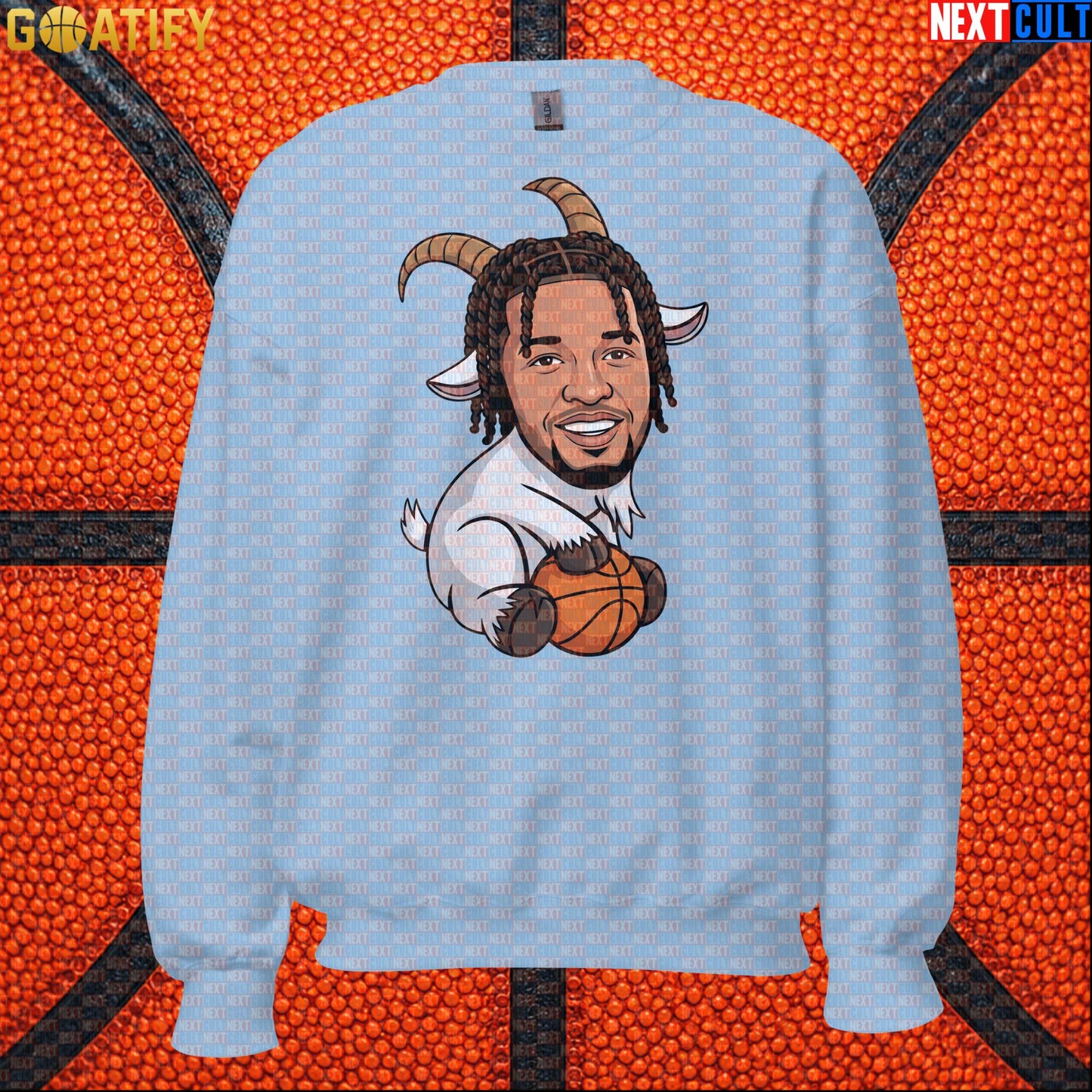Jalen Brunson Sweatshirt – Finals MVP GOAT Crewneck Gift for New York Basketball Fans Light Blue Next Cult Brand