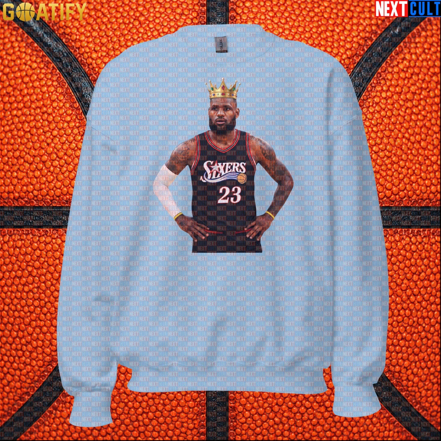 LeBron James Sweatshirt – King of Philly 76ers Basketball Crewneck for NBA Fans & Gifts |  | ["Basketball", "LeBron James", "NBA", "Philadelphia 76ers"]