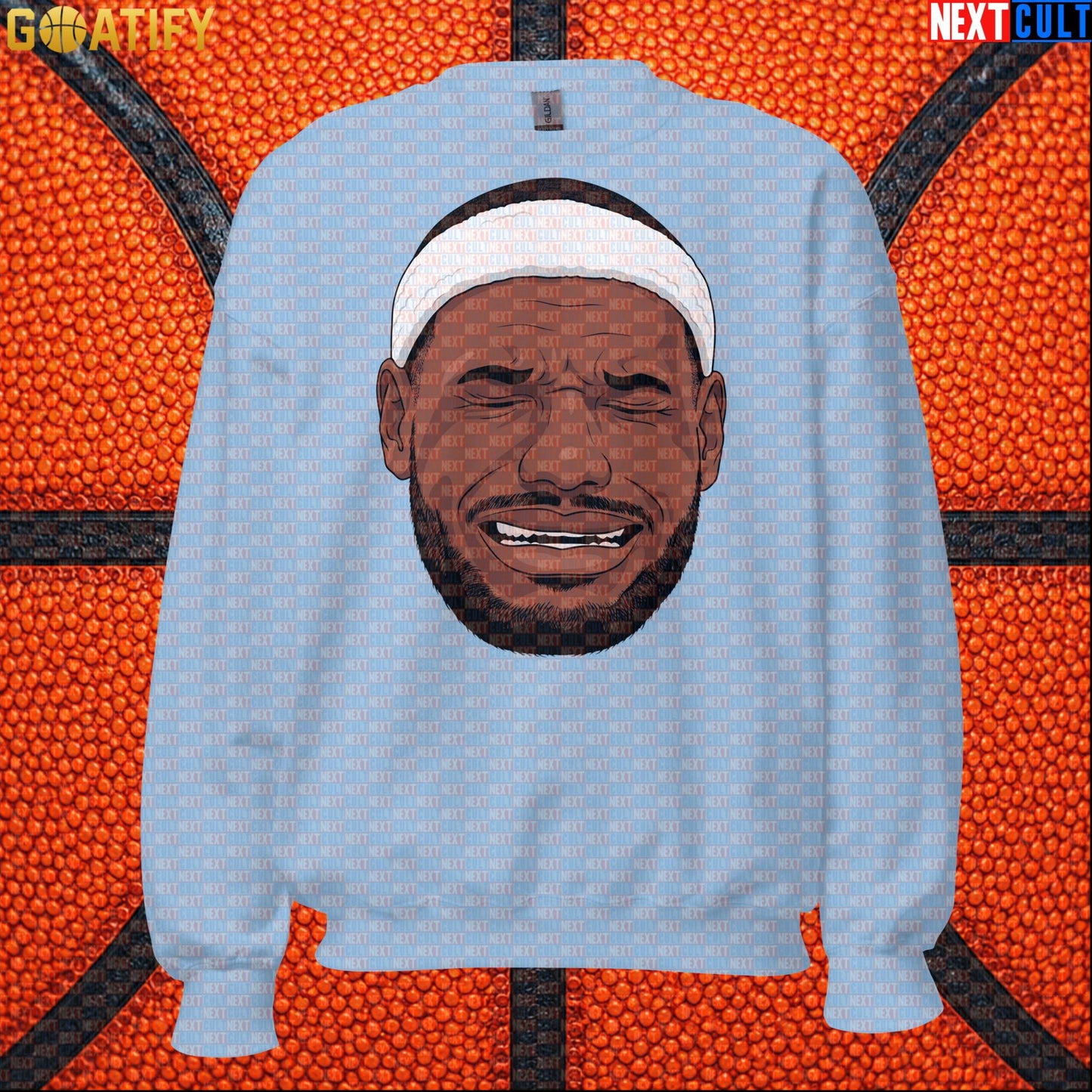 Crying LeBron Meme Sweatshirt – Funny NBA Basketball Crewneck Gift for Sports Fans |  | ["Basketball", "LeBron James", "NBA"]