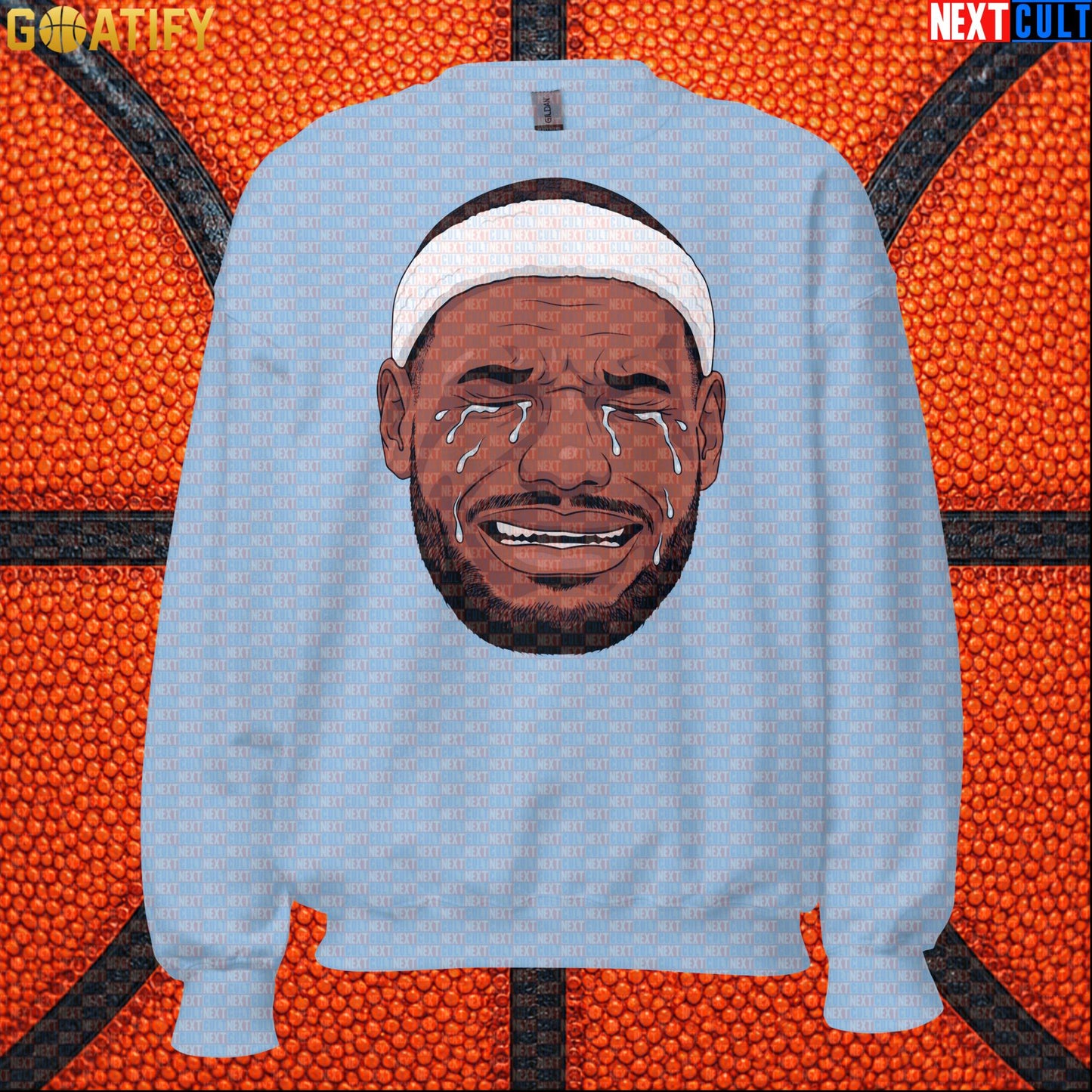 Crying LeBron Meme Sweatshirt – Funny NBA Basketball Crewneck Game Day Gift for Fans |  | ["Basketball", "LeBron James", "NBA"]