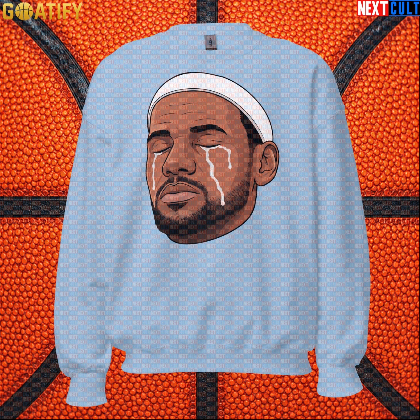 Crying LeBron Meme Sweatshirt – Emotional NBA Basketball Crewneck Gift for Sports Fans |  | ["Basketball", "LeBron James", "NBA"]