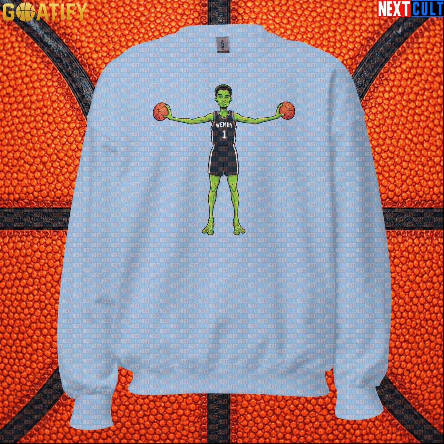 Basketball Sweatshirt Alien Wemby Sci-Fi Design for Spurs Fans, Winter and NBA Gifts |  | ["Basketball", "France", "NBA", "San Antonio Spurs", "Victor Wembanyama", "Wemby"]