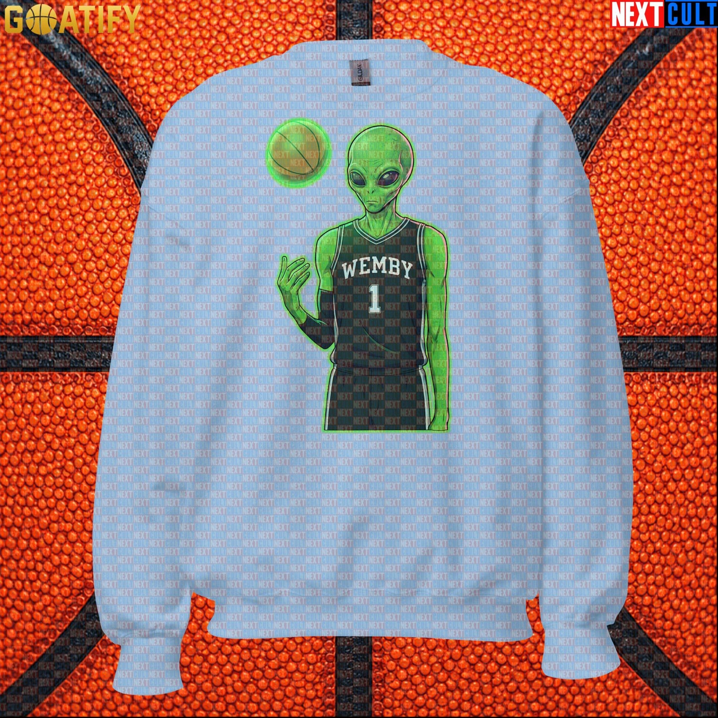 Basketball Sweatshirt Alien Wemby Graphic for Spurs Fans, Victor Wembanyama NBA Gift |  | ["Basketball", "France", "NBA", "San Antonio Spurs", "Victor Wembanyama", "Wemby"]
