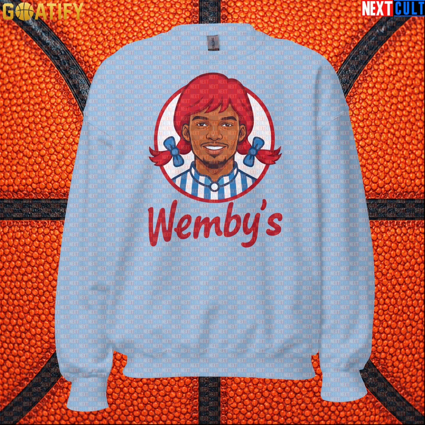 Basketball Sweatshirt Wemby's Logo Parody for Spurs Fans, Game Nights and Funny Gifts |  | ["Basketball", "France", "NBA", "San Antonio Spurs", "Victor Wembanyama", "Wemby"]