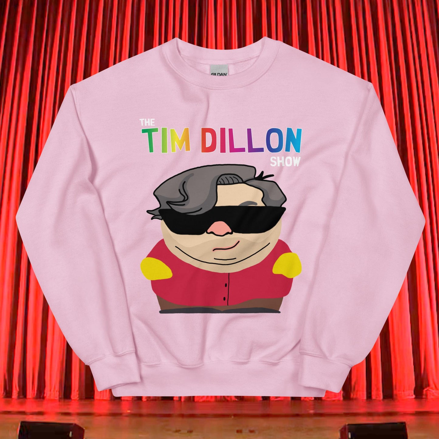 Tim Dillon Cartman, Southpark, The Tim Dillon Show, Tim Dillon Podcast, Tim Dillon Merch, Tim Dillon Unisex Sweatshirt Next Cult Brand Podcasts, Stand-up Comedy, Tim Dillon