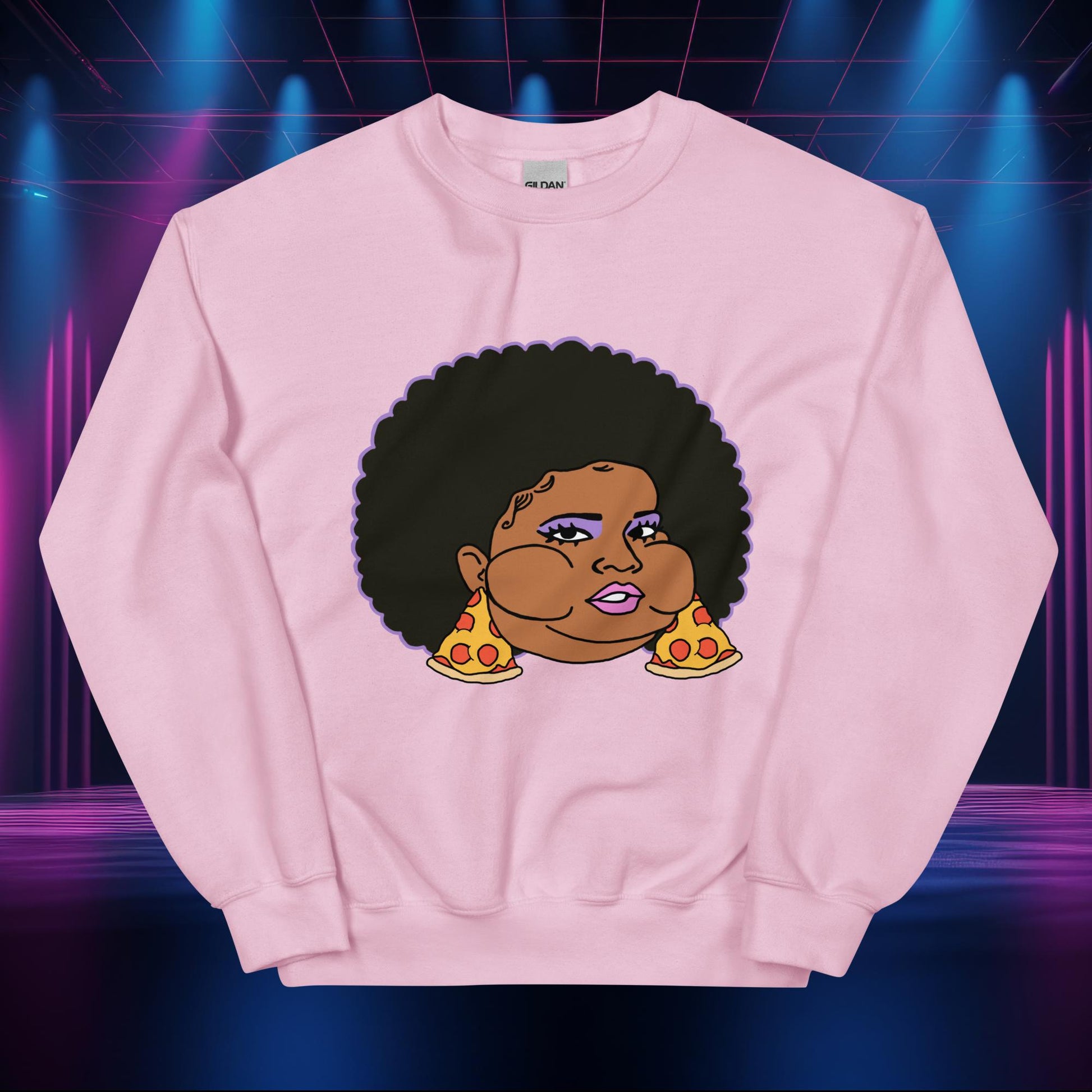 Pizzo Lizzo Pizza Lizzo Merch Lizzo Gift Body Positivity Body empowerment Lizzo Unisex Sweatshirt Light Pink Sweatshirts Lizzo Music Next Cult Brand