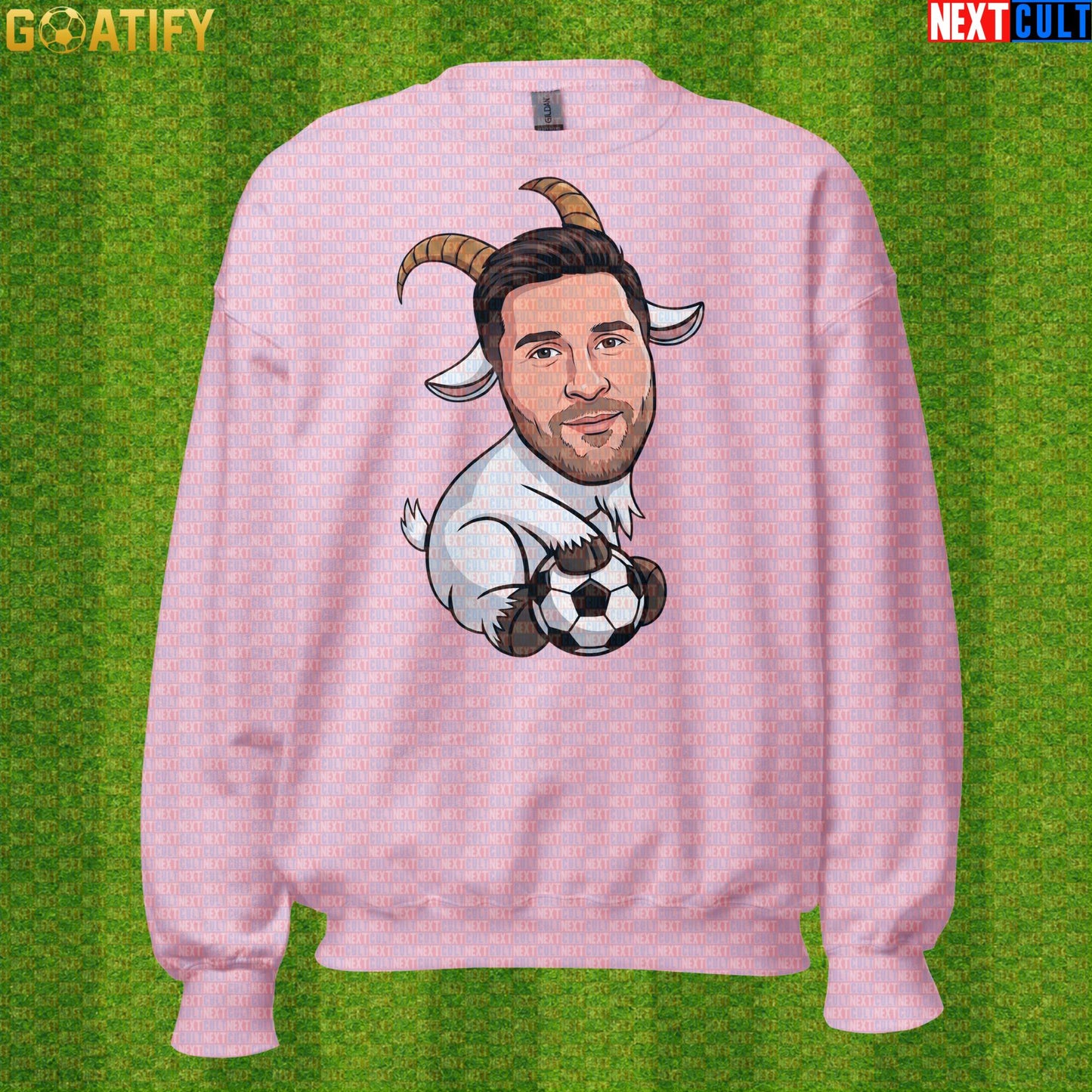 Lionel Messi Sweatshirt - GOAT Soccer Crewneck Gift for Argentina World Cup Football Fans |  | ["Argentina", "Barcelona", "Football", "Inter Miami", "Lionel Messi", "Soccer"]