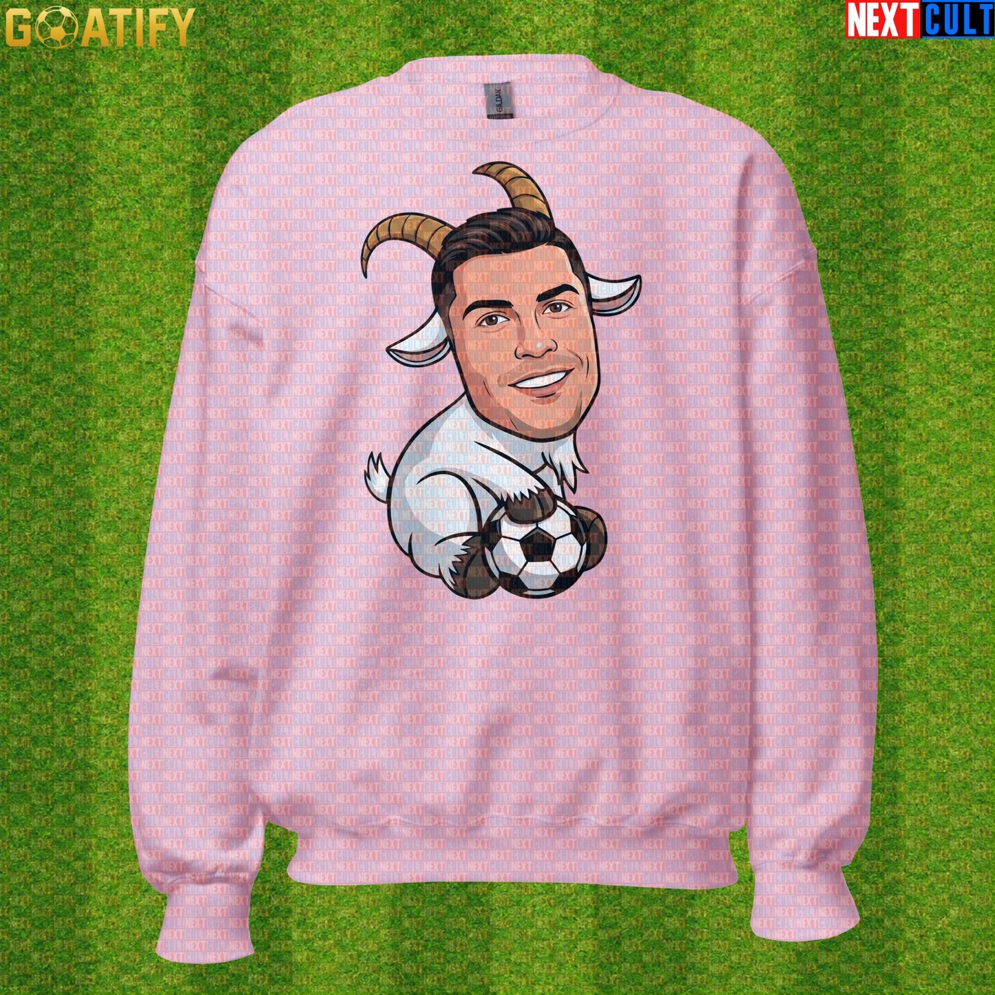Cristiano Ronaldo Sweatshirt – GOAT Soccer Crewneck Gift for Portugal and World Cup Fans |  | ["Al Nassr", "Cristiano Ronaldo", "Football", "Juventus", "Manchester United", "Portugal", "Real Madrid", "Soccer"]