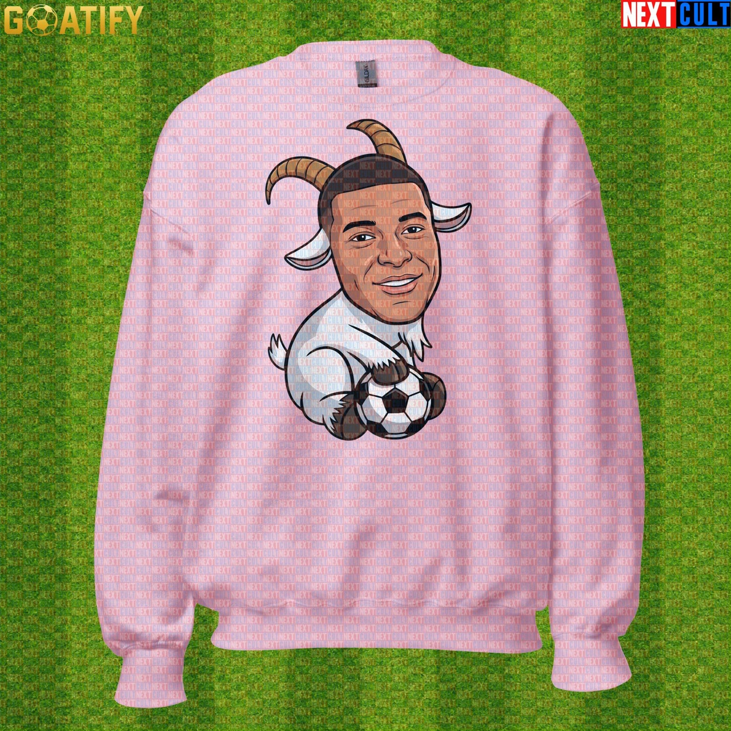 Kylian Mbappe Sweatshirt – GOAT Soccer Crewneck Football Gift for France and Real Madrid Fans |  | ["Football", "France", "Kylian Mbappe", "PSG", "Real Madrid", "Soccer"]