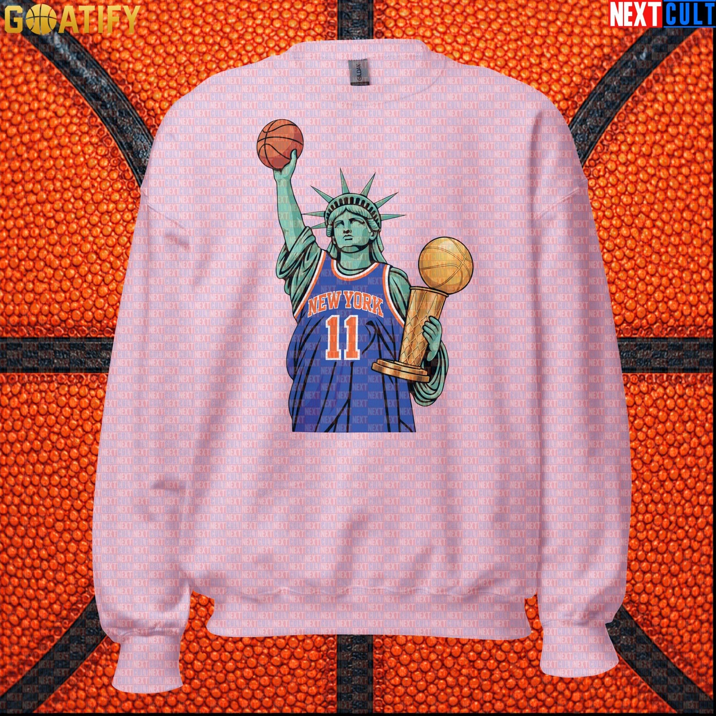 New York Knicks Sweatshirt – 2026 NBA Champions Crewneck for NYC Basketball Supporters Light Pink Next Cult Brand