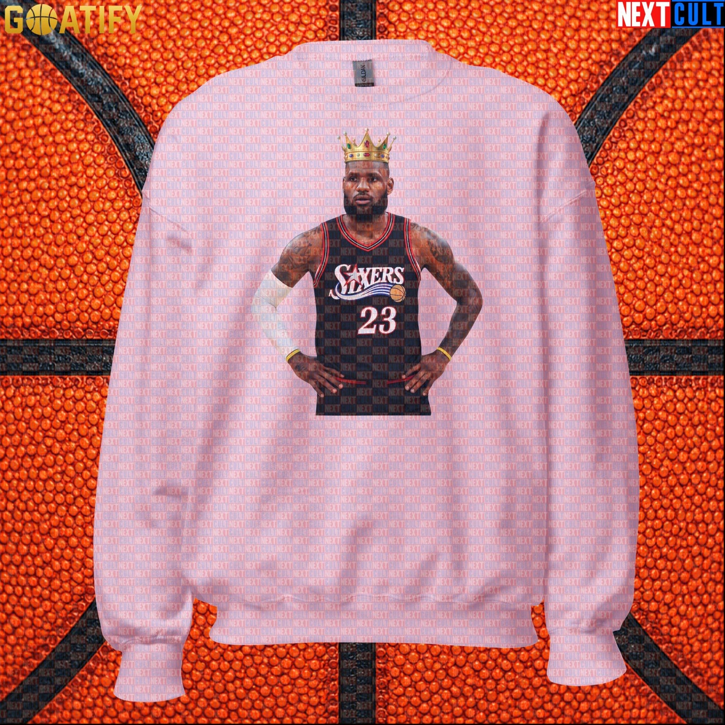 LeBron James Sweatshirt – King of Philly 76ers Basketball Crewneck for NBA Fans & Gifts |  | ["Basketball", "LeBron James", "NBA", "Philadelphia 76ers"]