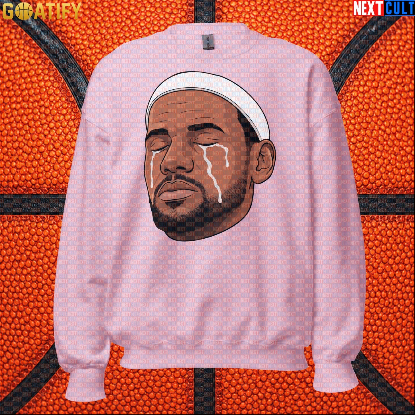Crying LeBron Meme Sweatshirt – Emotional NBA Basketball Crewneck Gift for Sports Fans |  | ["Basketball", "LeBron James", "NBA"]