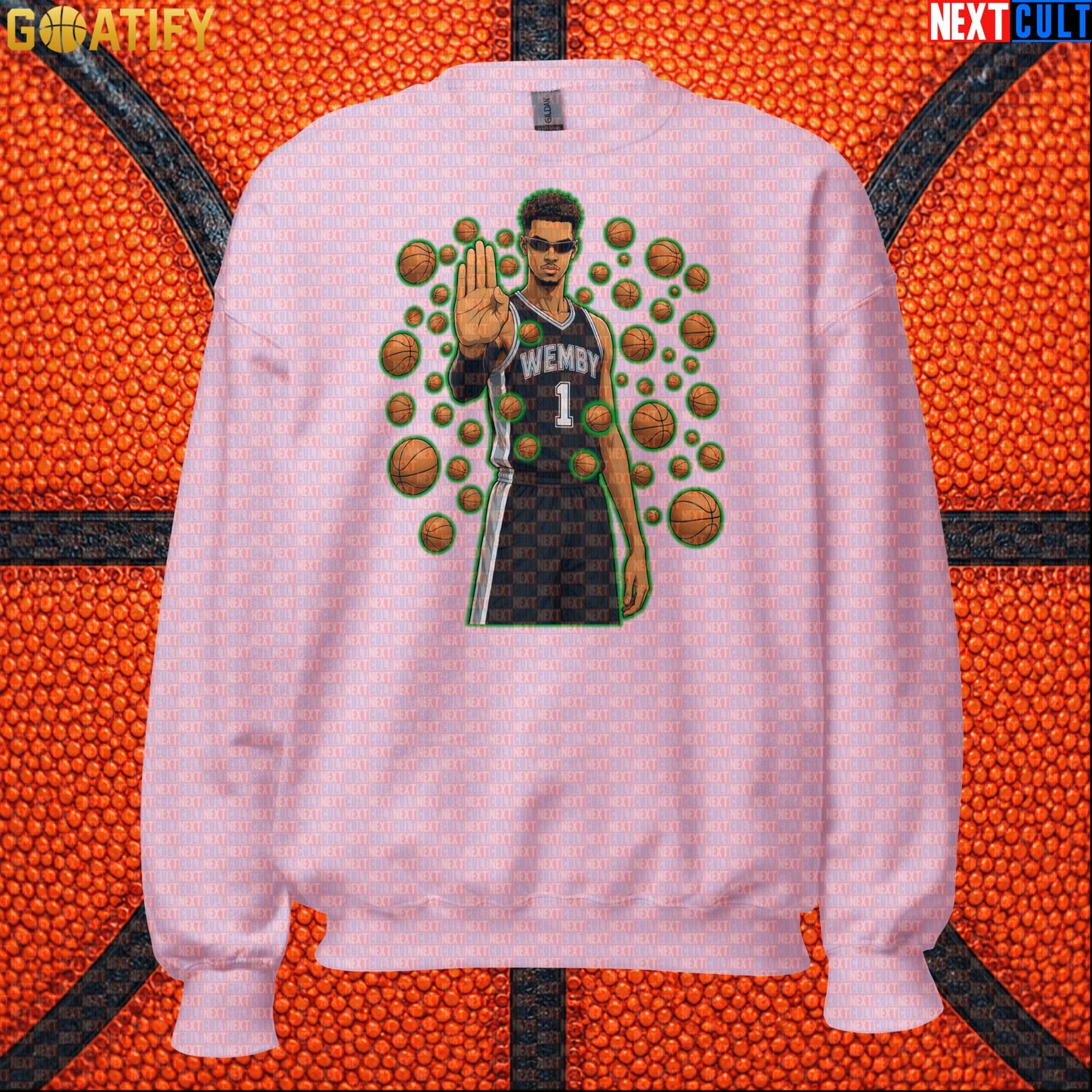 Basketball Sweatshirt Wemby Matrix Stopper Meme Gift for Spurs Fans and NBA Collectors |  | ["Basketball", "France", "NBA", "San Antonio Spurs", "Victor Wembanyama"]