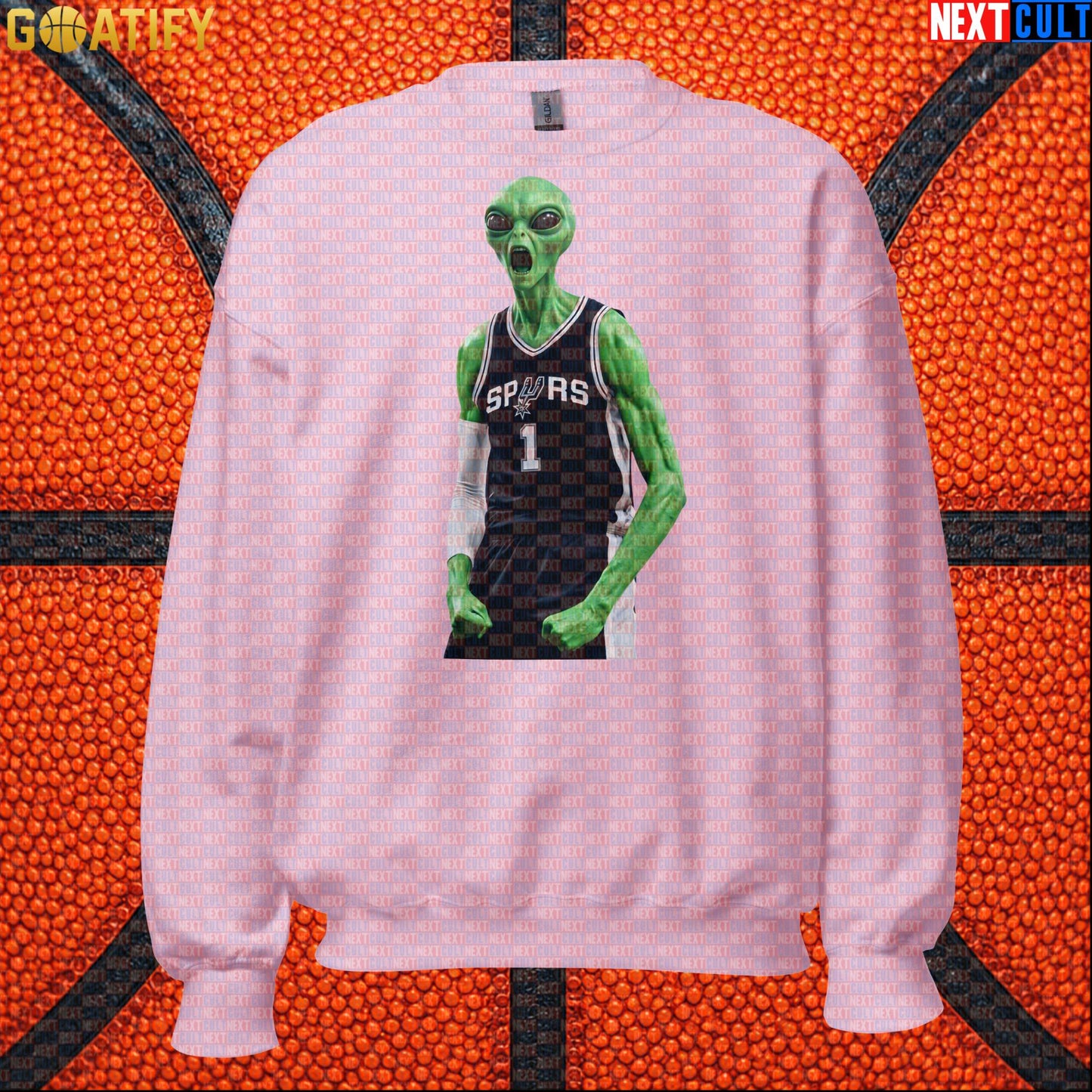Basketball Sweatshirt Alien Wemby Celebration Graphic for Victor Wembanyama and Spurs Fans |  | ["Basketball", "France", "NBA", "San Antonio Spurs", "Victor Wembanyama", "Wemby"]