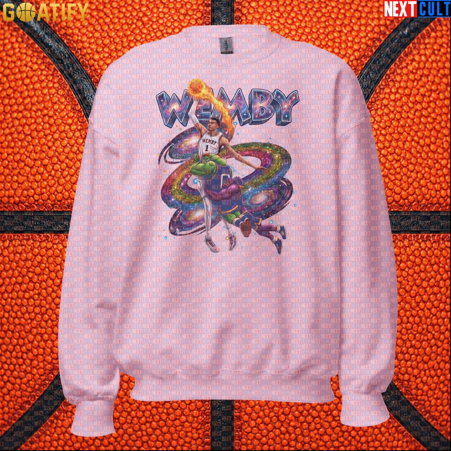 Basketball Sweatshirt Victor Wembanyama Cosmic Dunk for Spurs Fans and Space Jam Lovers |  | ["Basketball", "France", "NBA", "San Antonio Spurs", "Victor Wembanyama", "Wemby"]