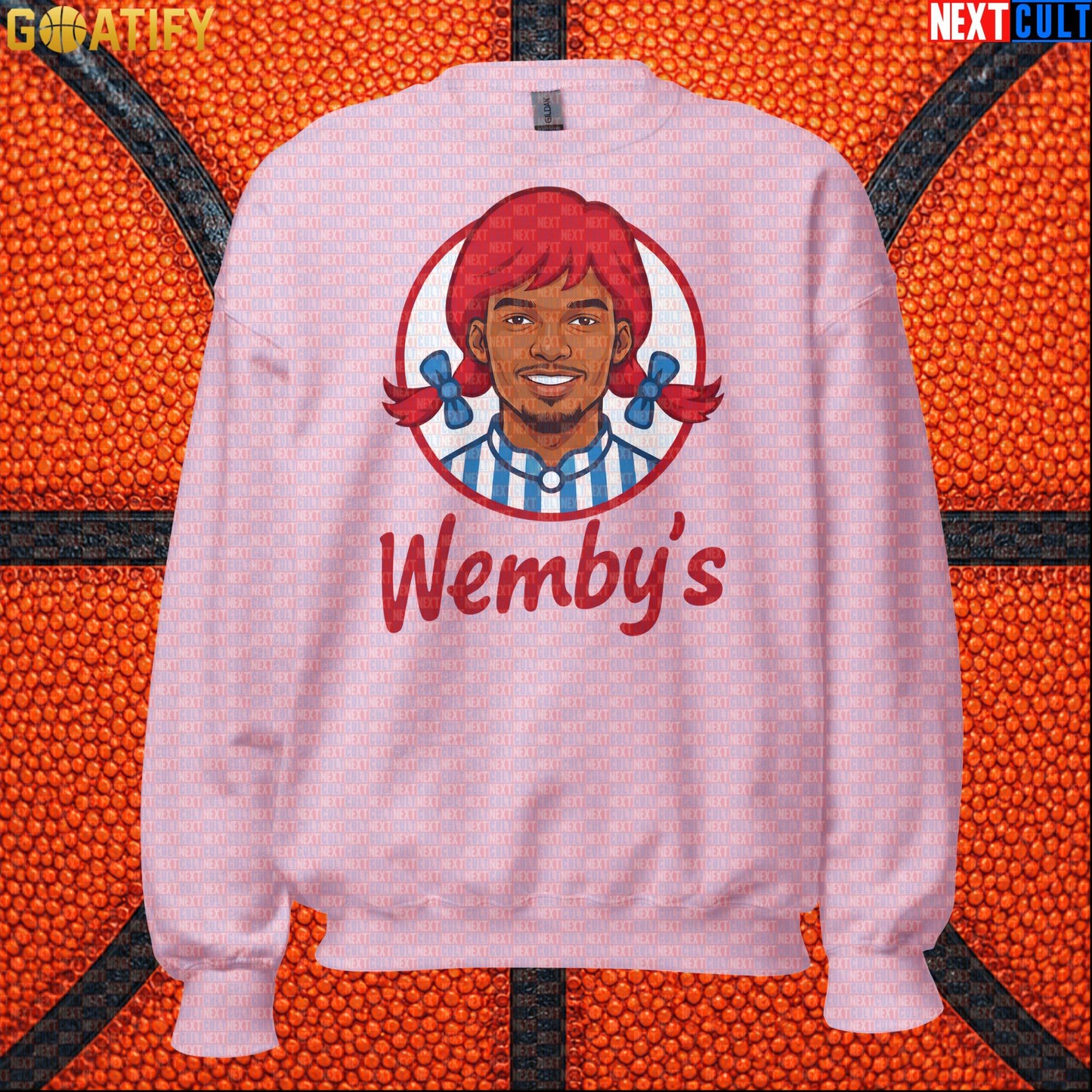 Basketball Sweatshirt Wemby's Logo Parody for Spurs Fans, Game Nights and Funny Gifts |  | ["Basketball", "France", "NBA", "San Antonio Spurs", "Victor Wembanyama", "Wemby"]