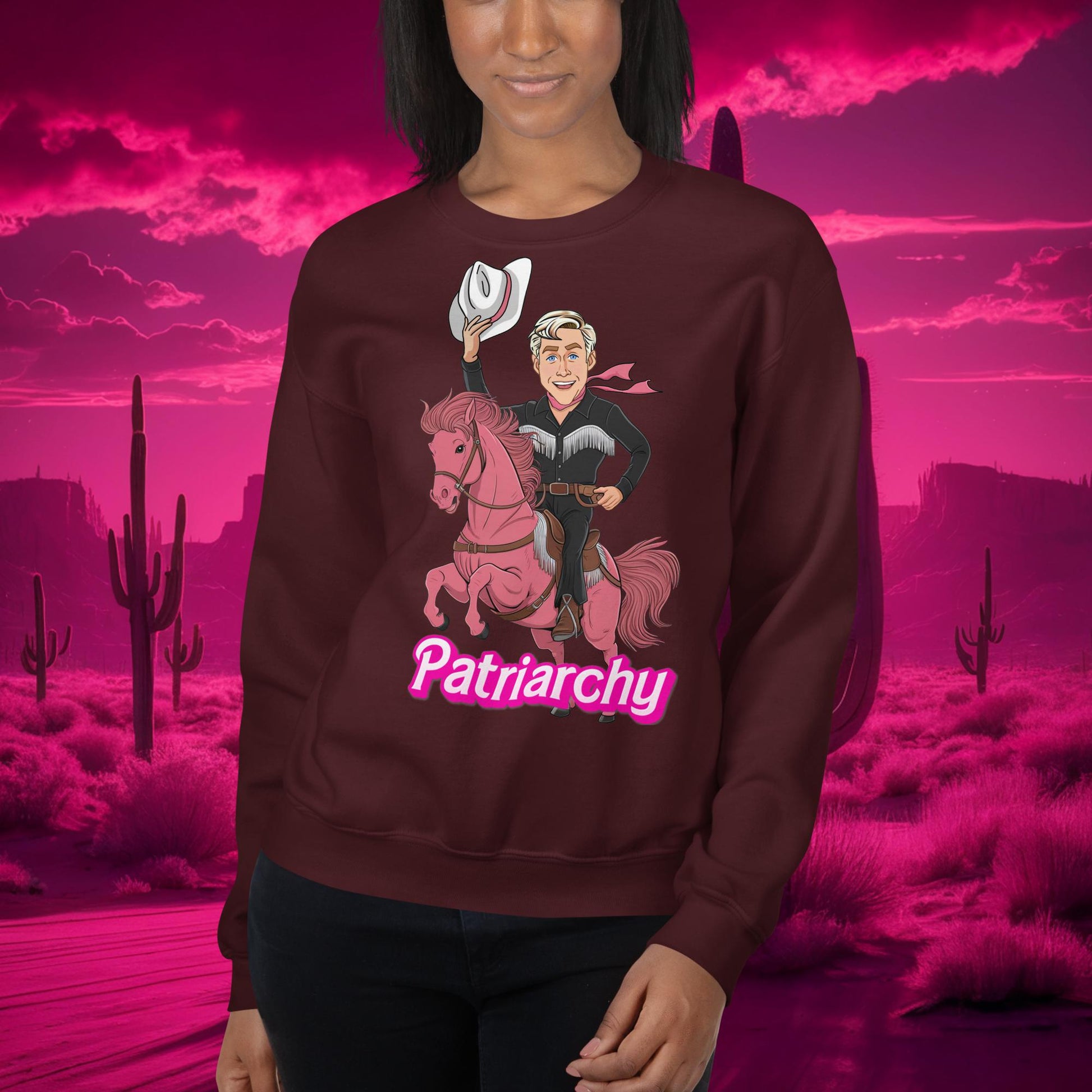 Ken Barbie Movie When I found out the patriarchy wasn't just about horses, I lost interest Unisex Sweatshirt Next Cult Brand