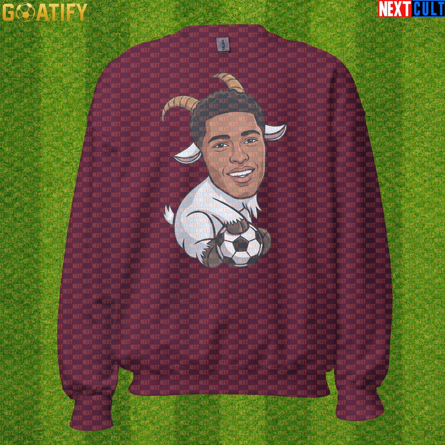 Jude Bellingham Sweatshirt – GOAT Football Crewneck for Madrid and England Supporters |  | ["Borussia Dortmund", "England", "Football", "Jude Bellingham", "Real Madrid", "Soccer"]