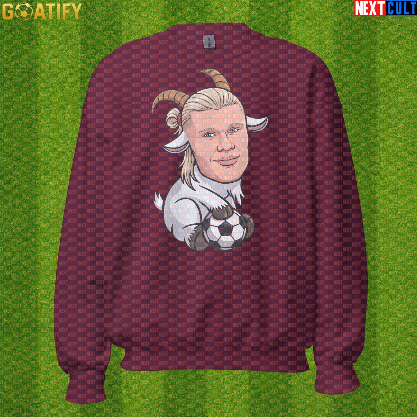Erling Haaland Sweatshirt – Nordic GOAT Crewneck for Norway and Borussia Dortmund Fans |  | ["Borussia Dortmund", "Erling Haaland", "Football", "Manchester City", "Norway", "Soccer"]
