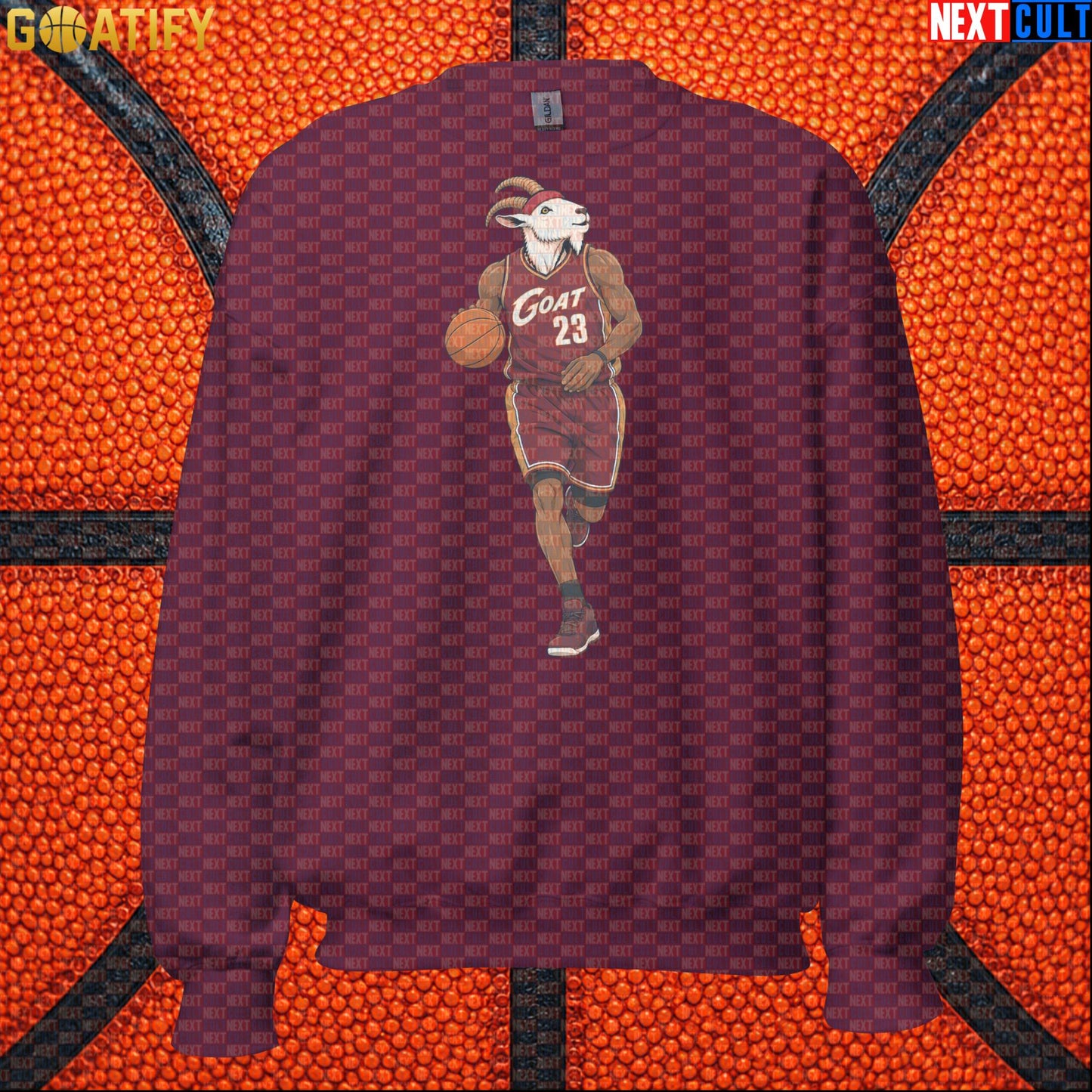 LeBron James Sweatshirt – Cleveland GOAT Crewneck Gift for Cavaliers Basketball Fans |  | ["Basketball", "Cleveland Cavaliers", "LeBron James", "NBA"]