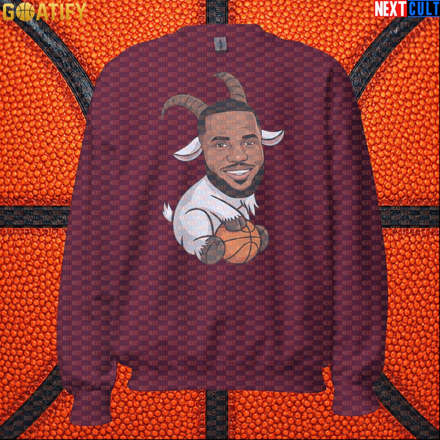 LeBron James Sweatshirt – LeGOAT Basketball Crewneck Gift for NBA Fans and Collectors |  | ["Basketball", "Cleveland Cavaliers", "LeBron James", "Los Angeles Lakers", "Miami Heat", "NBA"]
