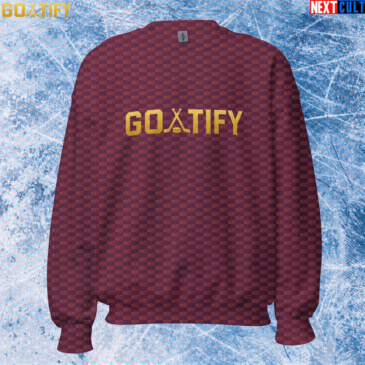 Hockey GOAT Sweatshirt GOATIFY Gold Logo Crewneck for NHL Fans & Ice Hockey Gifts | Sweatshirts | ["Hockey", "NCB", "NHL"]