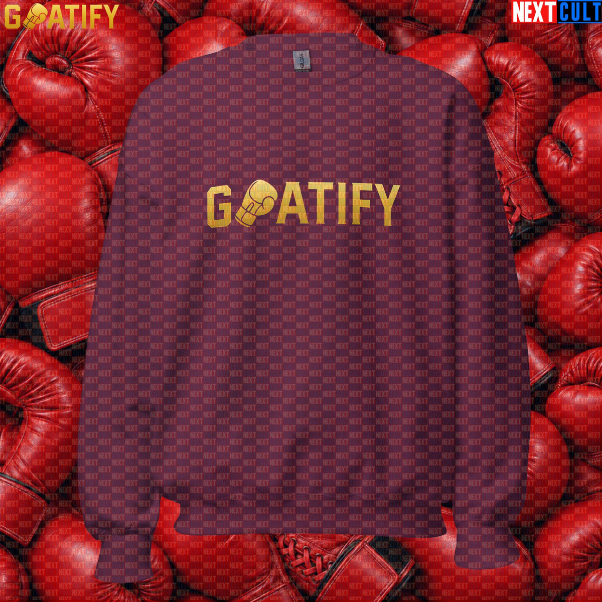 Boxing GOAT Sweatshirt GOATIFY Gold Fight Crewneck for Boxing Fans & Martial Arts Gifts | Sweatshirts | ["Boxing", "Martial Arts", "NCB"]