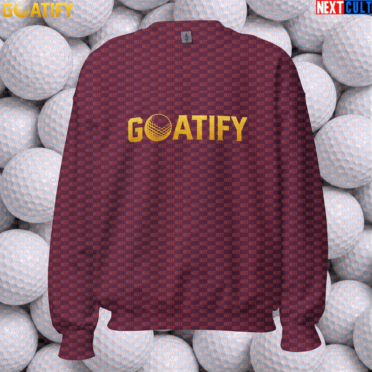 Golf GOAT Sweatshirt Golden Golf Ball Crewneck for Golfers, Sports Fans & Gifts | GOATIFY | Sweatshirts | ["Golf", "NCB", "PGA"]