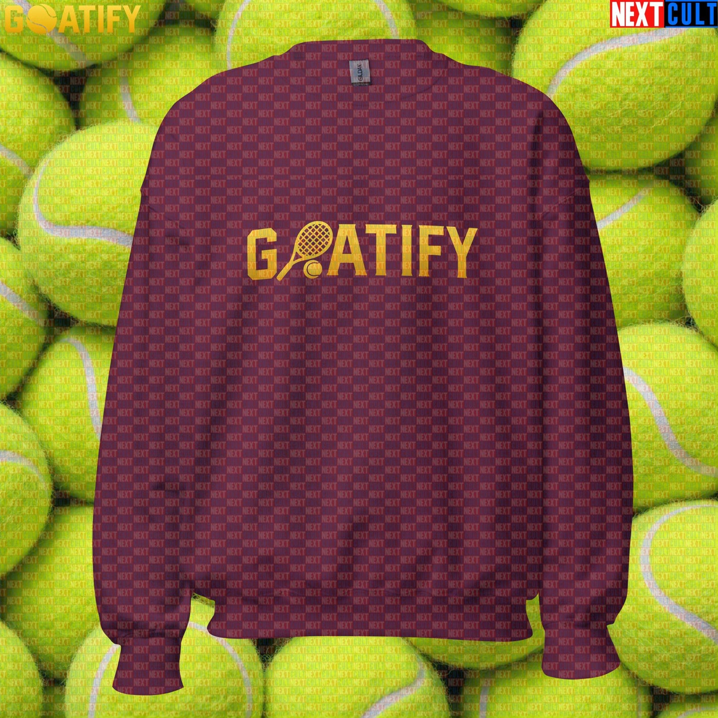 Tennis GOAT Sweatshirt Golden Racket & Ball Crewneck for Players & Sports Fans | GOATIFY | Sweatshirts | ["NCB", "Tennis"]