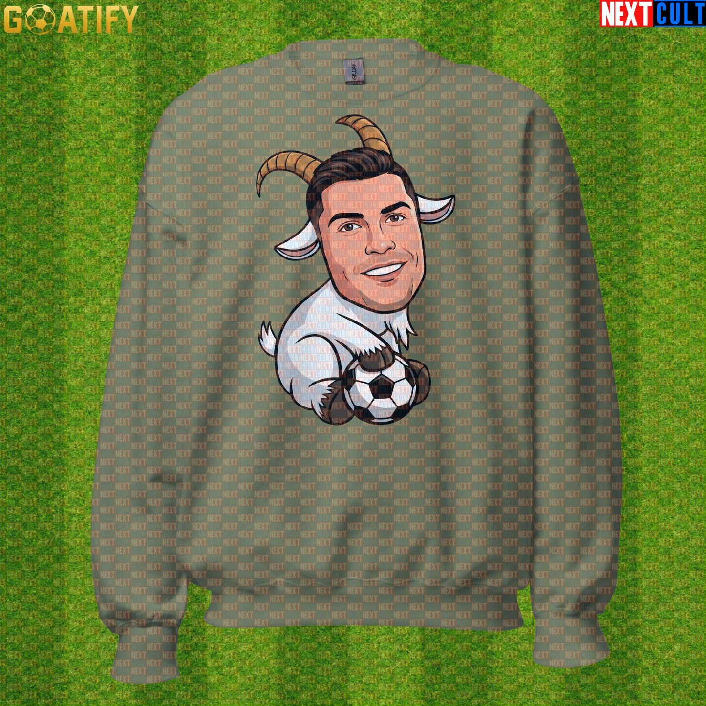 Cristiano Ronaldo Sweatshirt – GOAT Soccer Crewneck Gift for Portugal and World Cup Fans |  | ["Al Nassr", "Cristiano Ronaldo", "Football", "Juventus", "Manchester United", "Portugal", "Real Madrid", "Soccer"]