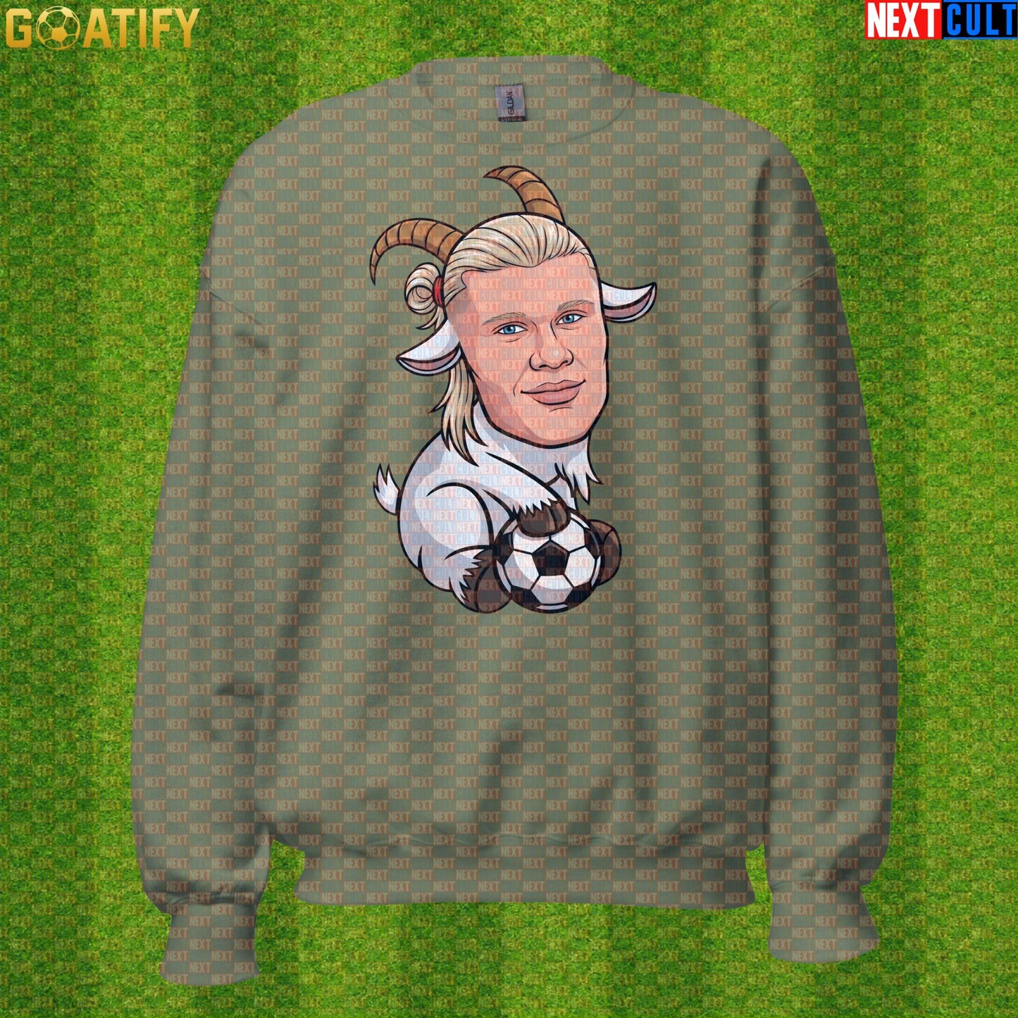 Erling Haaland Sweatshirt – Nordic GOAT Crewneck for Norway and Borussia Dortmund Fans |  | ["Borussia Dortmund", "Erling Haaland", "Football", "Manchester City", "Norway", "Soccer"]