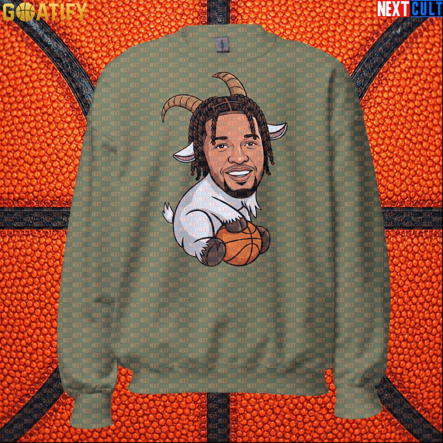 Jalen Brunson Sweatshirt – Finals MVP GOAT Crewneck Gift for New York Basketball Fans Military Green Next Cult Brand