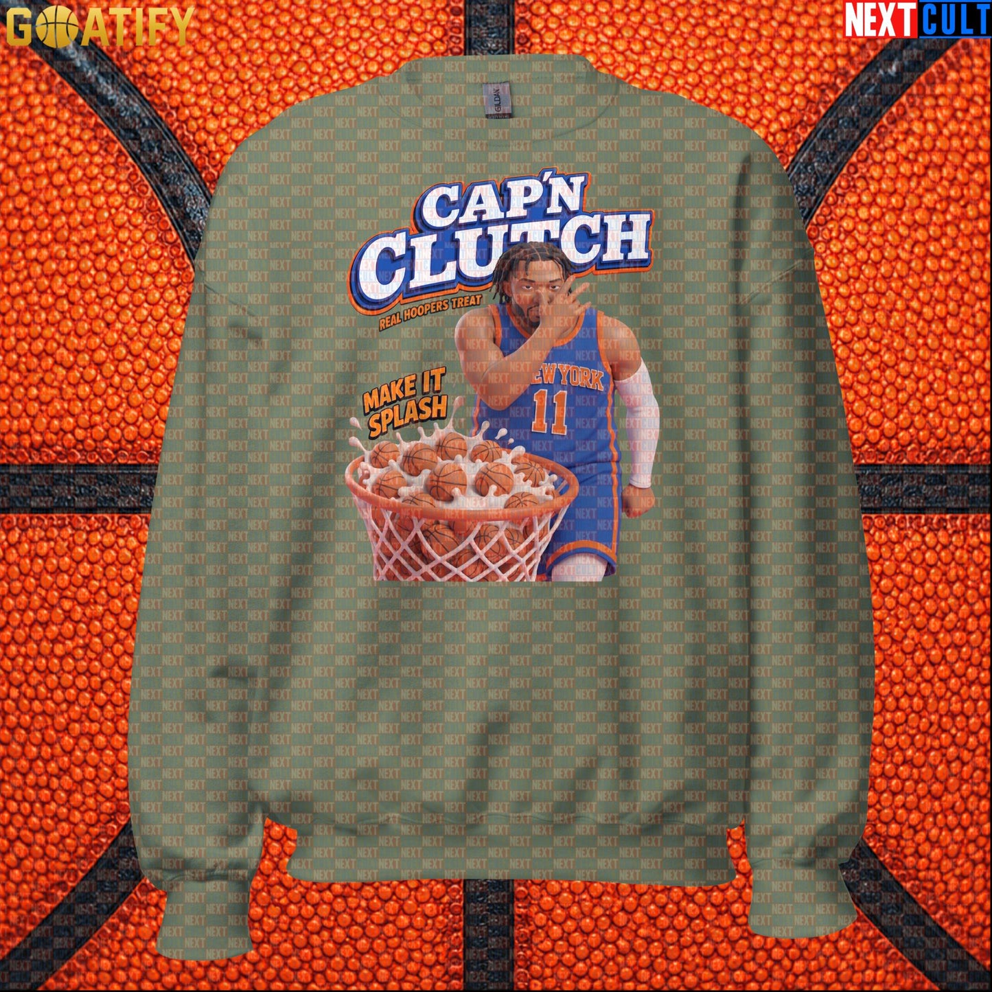 Jalen Brunson Sweatshirt – Captain Clutch Crewneck Gift for Knicks and NBA Fans |  | ["Basketball", "Jalen Brunson", "NBA", "New York Knicks"]