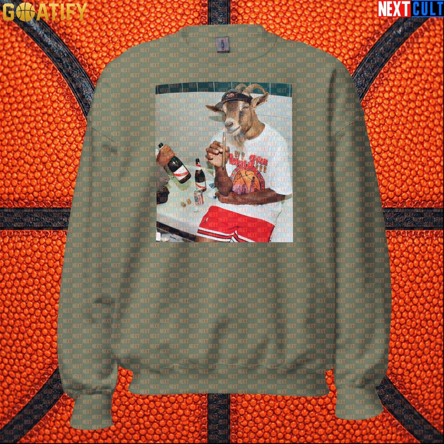 Michael Jordan Sweatshirt – Repeat 3-Peat Champion Crewneck for Chicago Bulls NBA Fans |  | ["Basketball", "Chicago Bulls", "Michael Jordan", "NBA"]