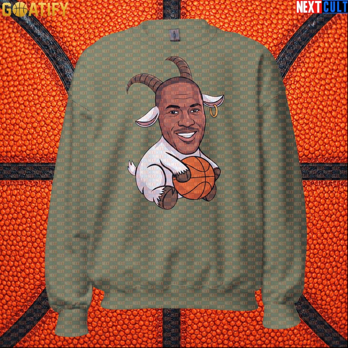 Michael Jordan Sweatshirt - GOAT Chicago Bulls Basketball Crewneck Gift for Jordan NBA Fans |  | ["Basketball", "Chicago Bulls", "Michael Jordan", "NBA"]