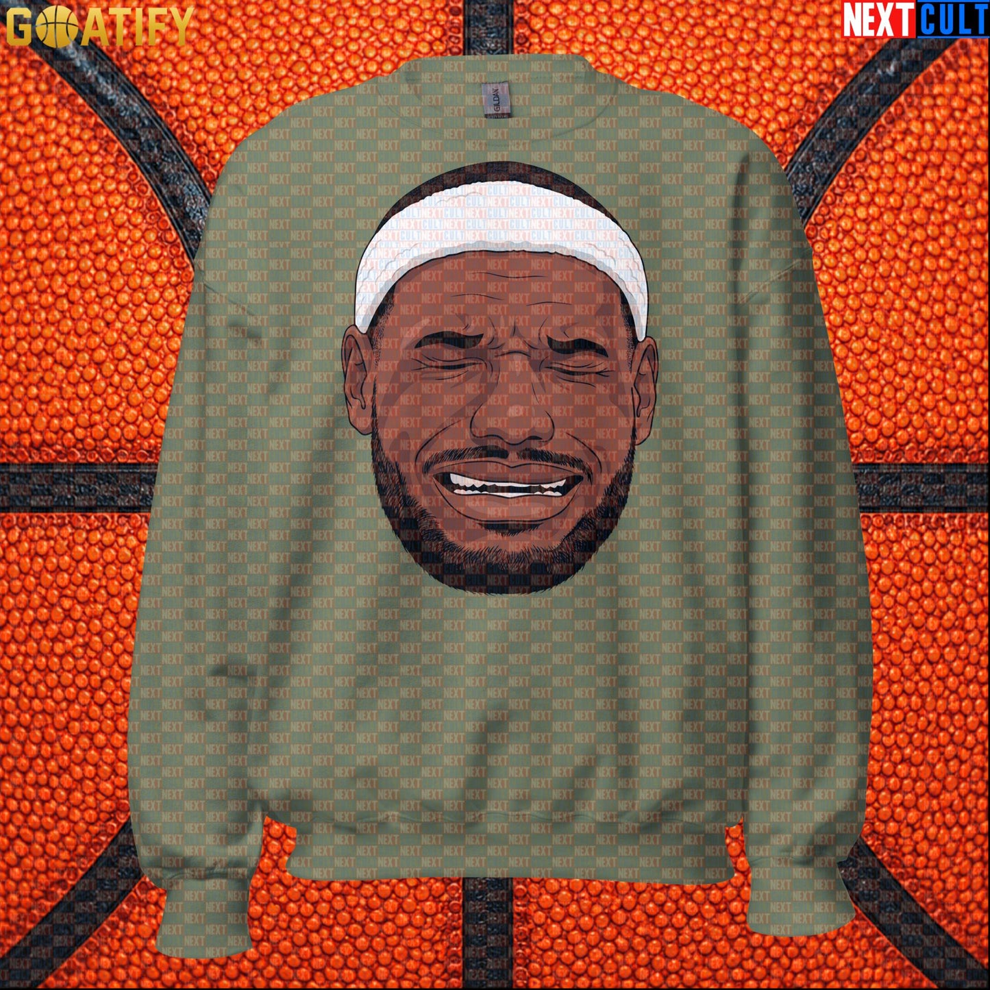 Crying LeBron Meme Sweatshirt – Funny NBA Basketball Crewneck Gift for Sports Fans |  | ["Basketball", "LeBron James", "NBA"]