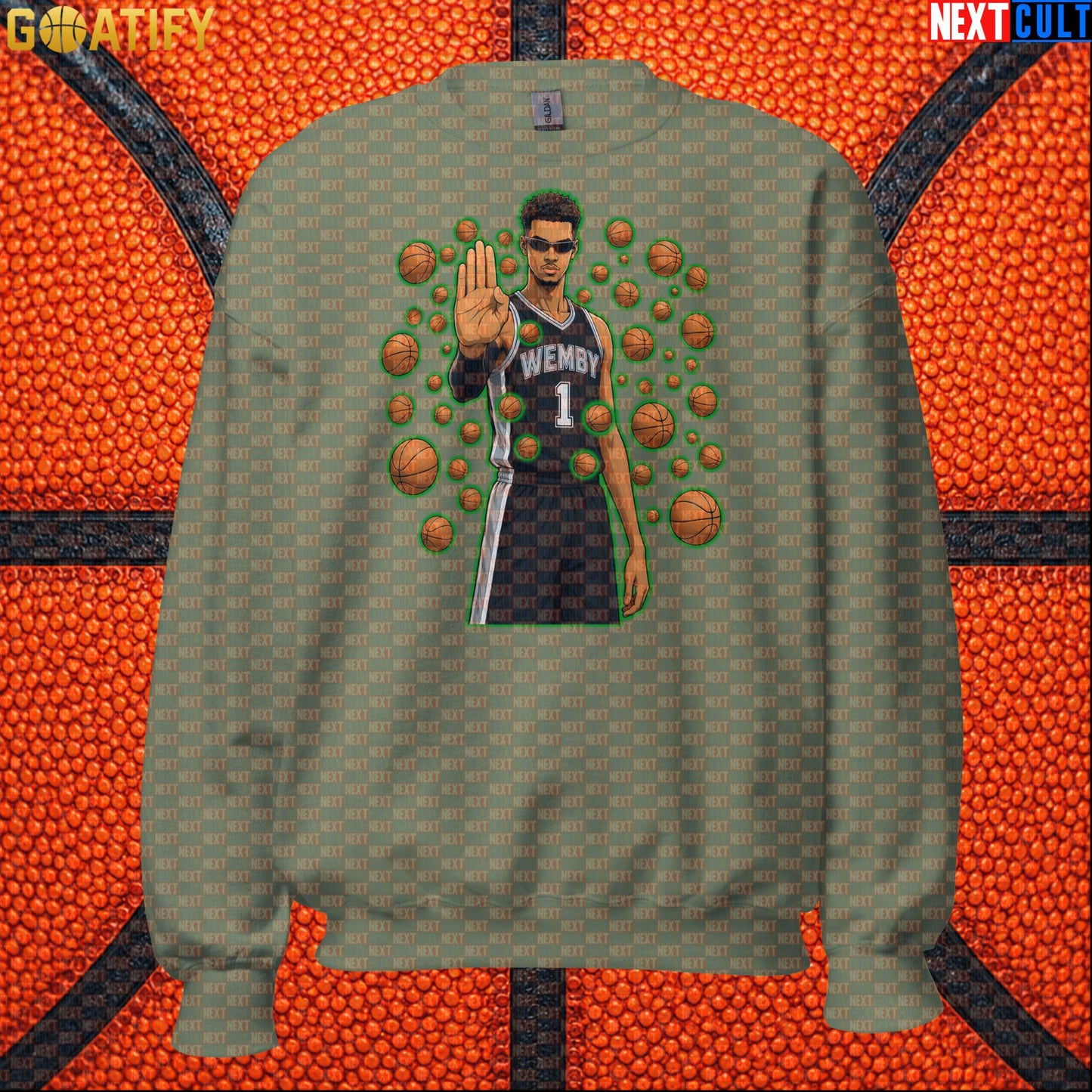 Basketball Sweatshirt Wemby Matrix Stopper Meme Gift for Spurs Fans and NBA Collectors |  | ["Basketball", "France", "NBA", "San Antonio Spurs", "Victor Wembanyama"]