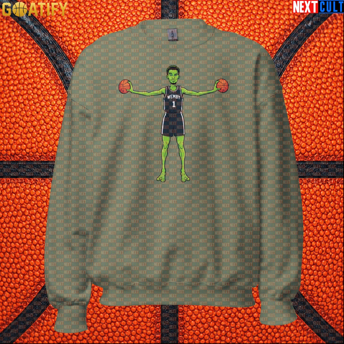 Basketball Sweatshirt Alien Wemby Sci-Fi Design for Spurs Fans, Winter and NBA Gifts |  | ["Basketball", "France", "NBA", "San Antonio Spurs", "Victor Wembanyama", "Wemby"]