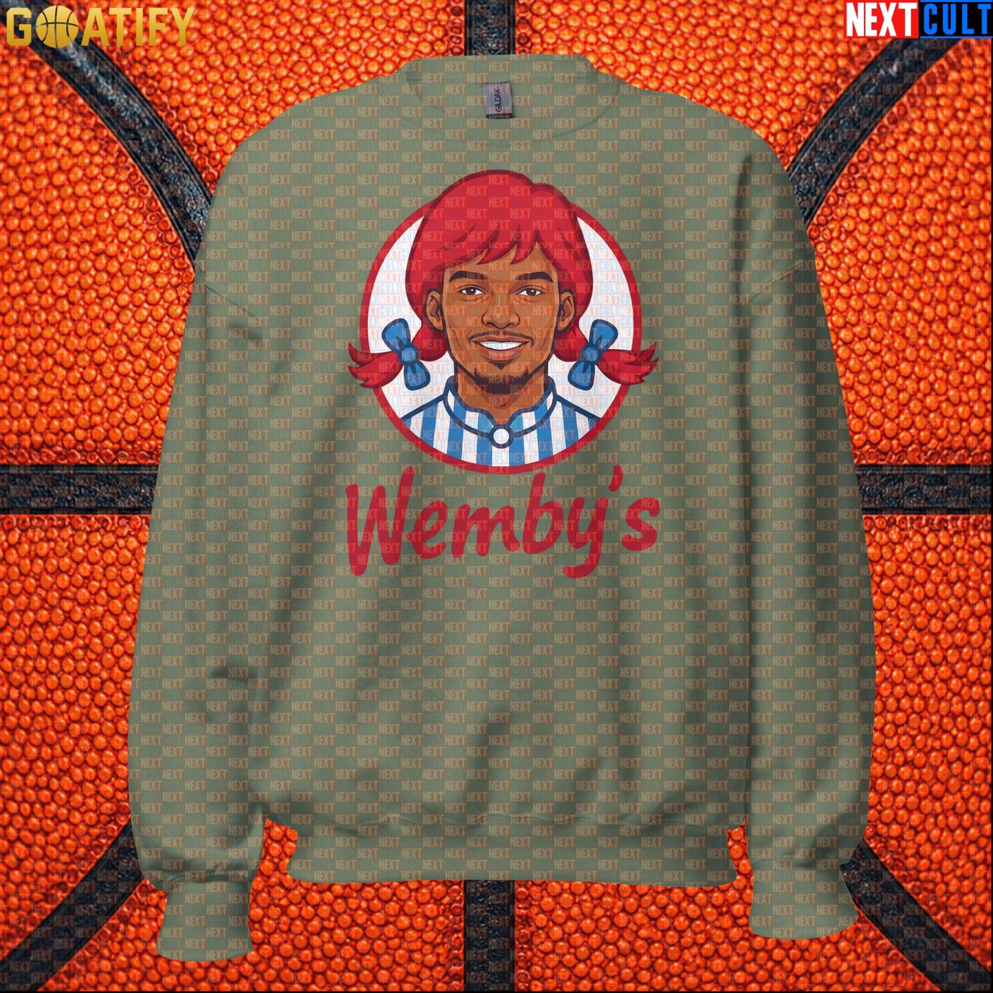 Basketball Sweatshirt Wemby's Logo Parody for Spurs Fans, Game Nights and Funny Gifts |  | ["Basketball", "France", "NBA", "San Antonio Spurs", "Victor Wembanyama", "Wemby"]