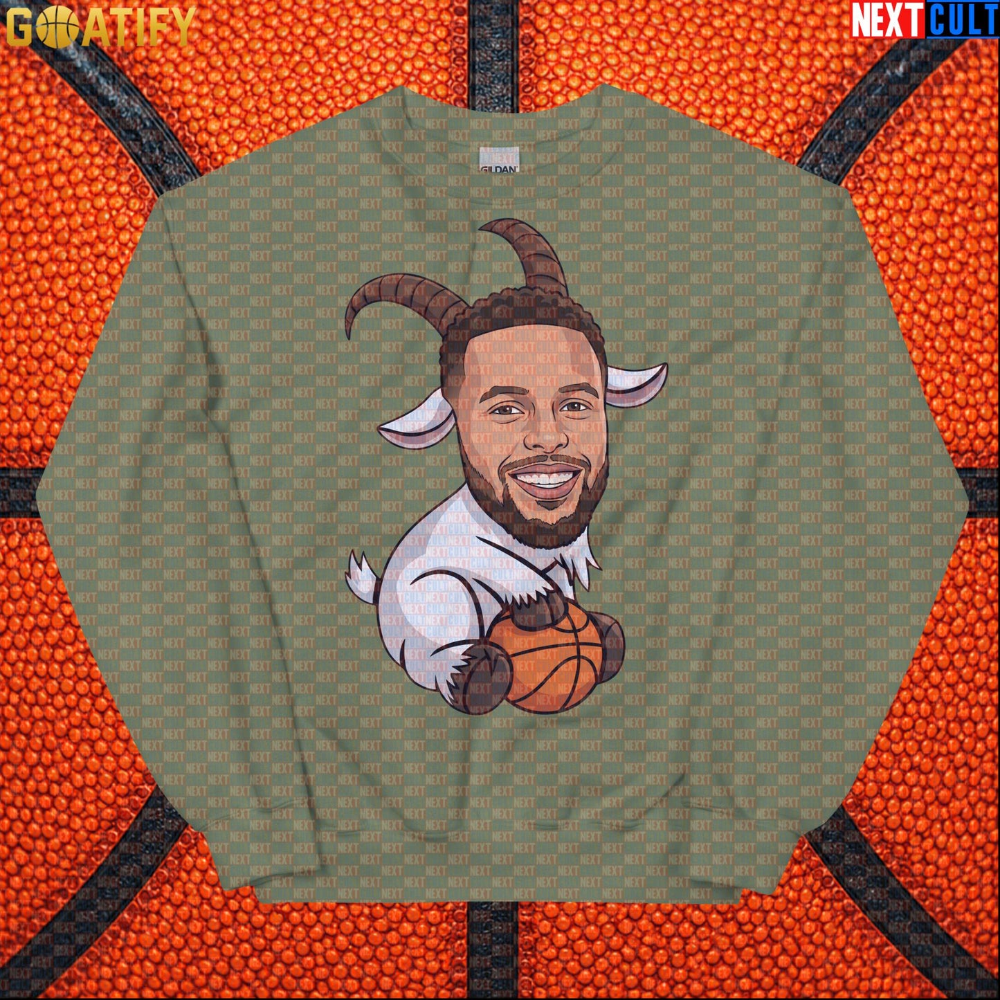 Stephen Curry Sweatshirt GOAT Basketball Crewneck for Warriors Fans, Funny NBA Sports Gift | Sweatshirts | ["Basketball", "Golden State Warriors", "NBA", "NCB", "Stephen Curry"]