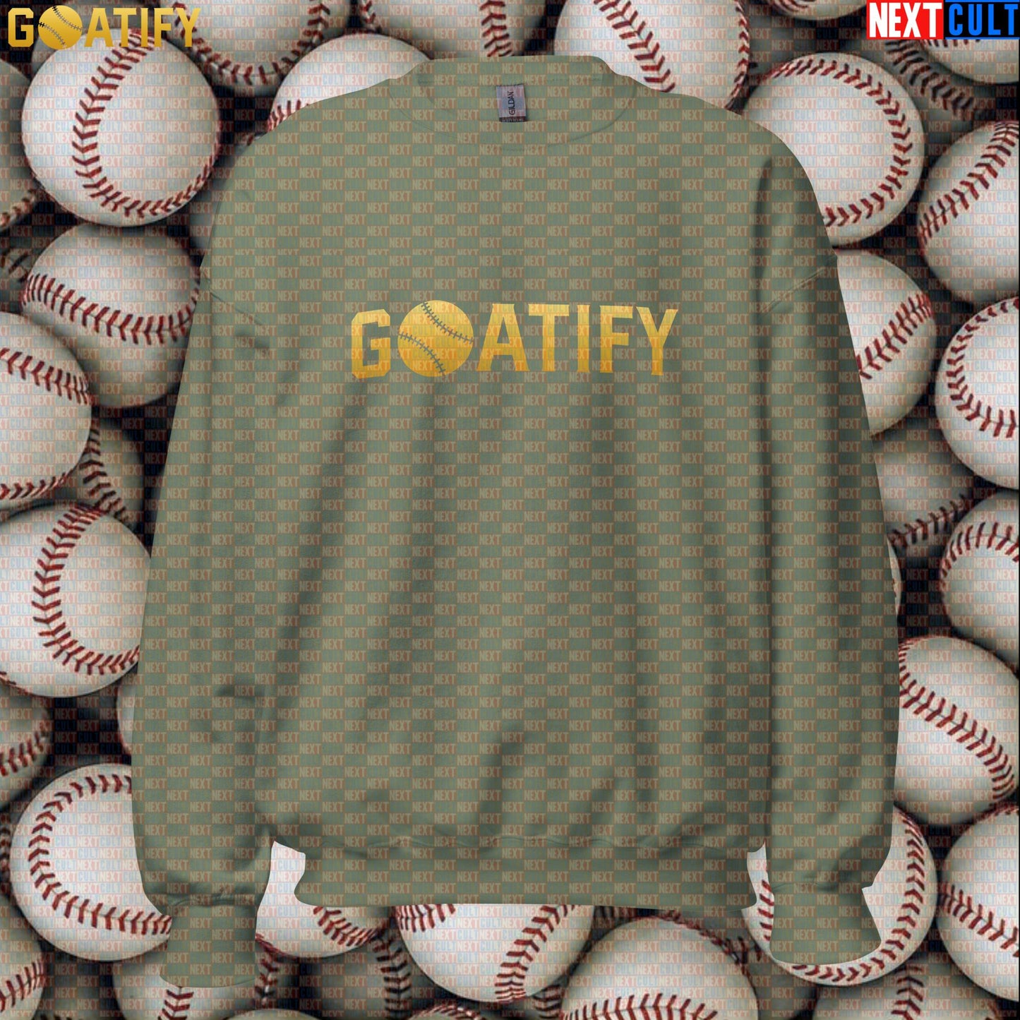 Sweatshirt GOATIFY Baseball GOAT Crewneck for MLB Fans Greatest of All Time Sports Gift | Sweatshirts | ["Baseball", "MLB", "NCB"]