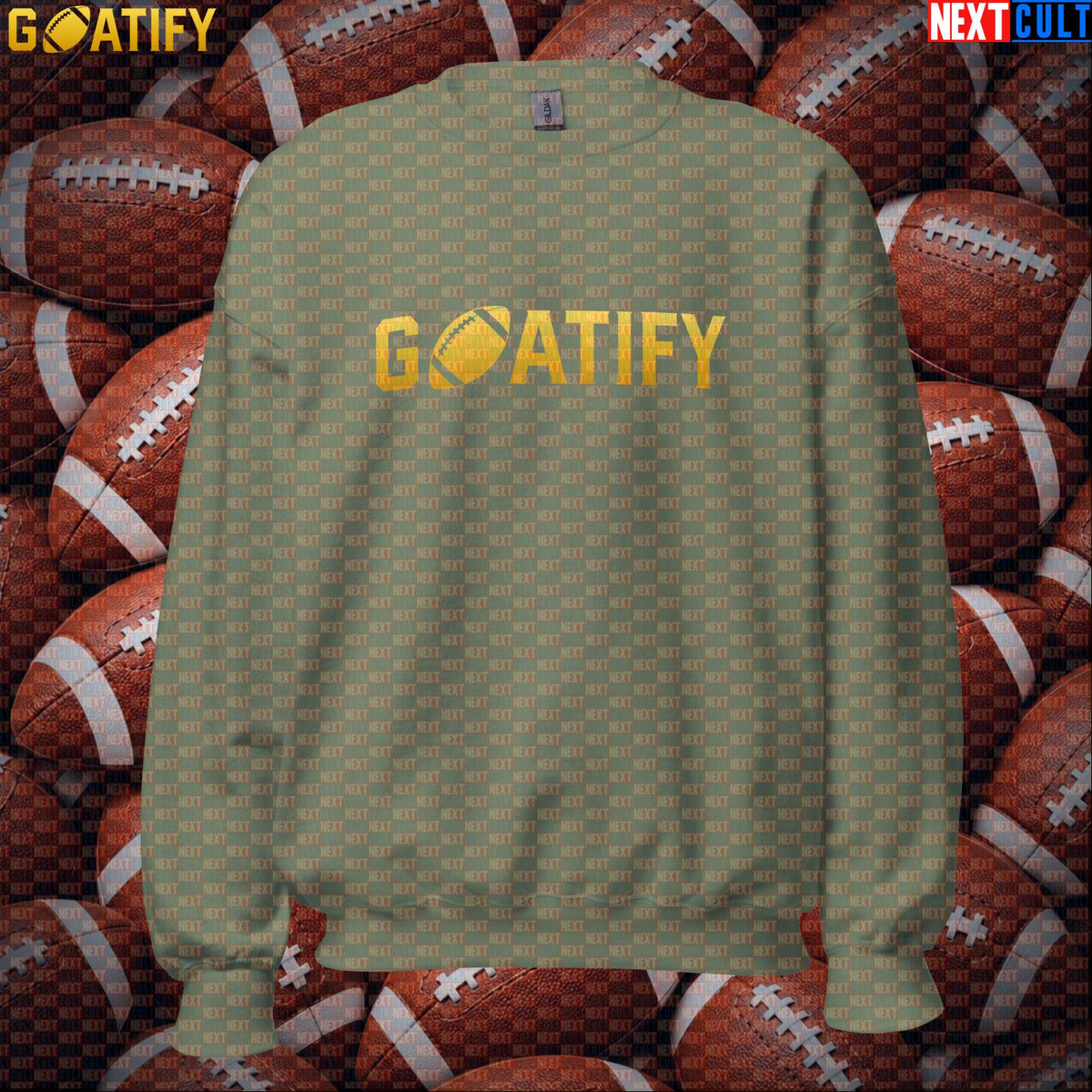 Sweatshirt GOATIFY Football GOAT Crewneck for NFL Fans Greatest of All Time Sports Gift | Sweatshirts | ["American Football", "NCB", "NFL"]
