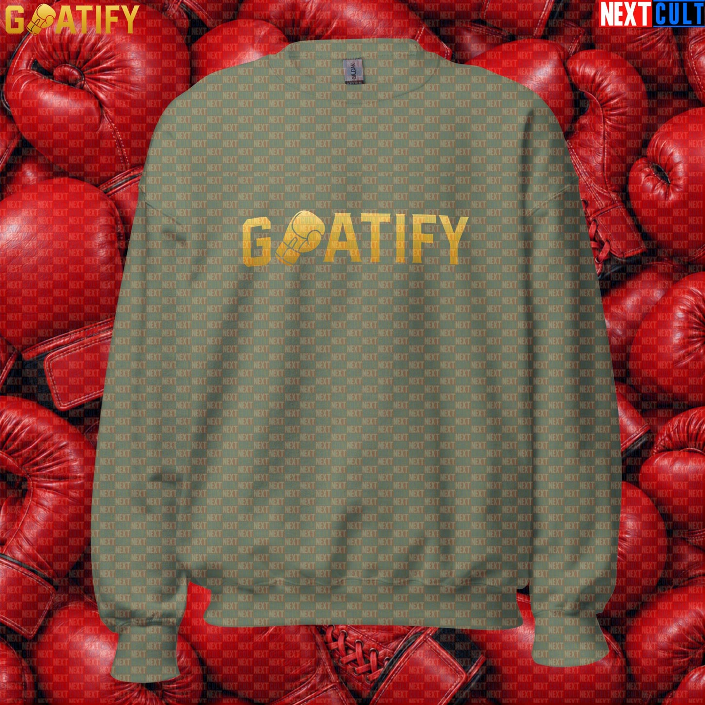 Boxing GOAT Sweatshirt GOATIFY Gold Fight Crewneck for Boxing Fans & Martial Arts Gifts | Sweatshirts | ["Boxing", "Martial Arts", "NCB"]